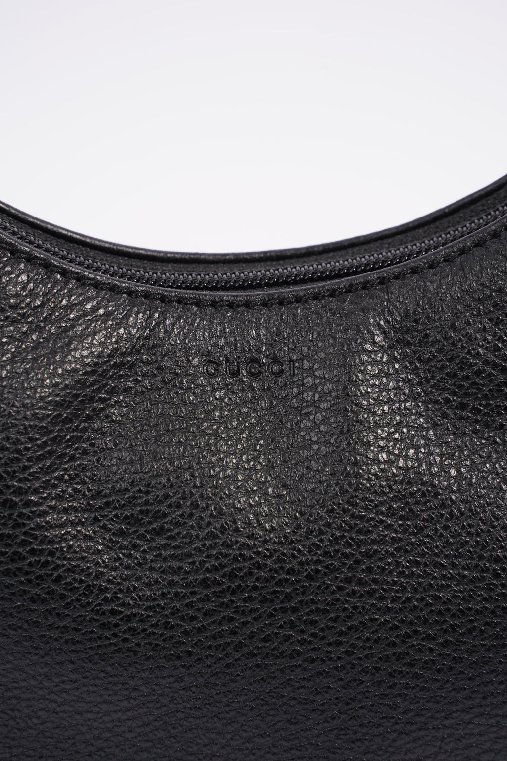 Gucci Hobo Black Grained Leather