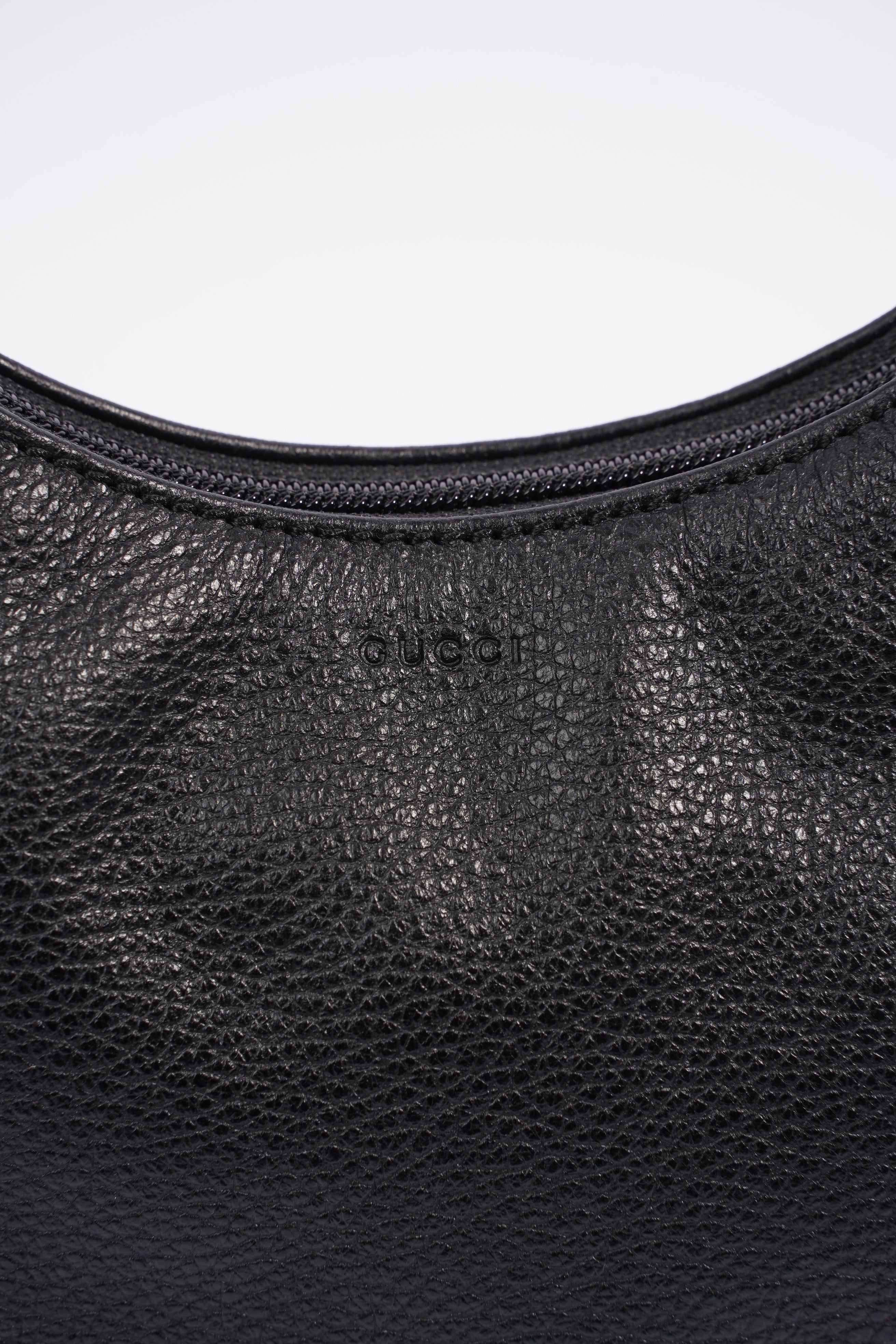 Gucci Hobo Black Grained Leather