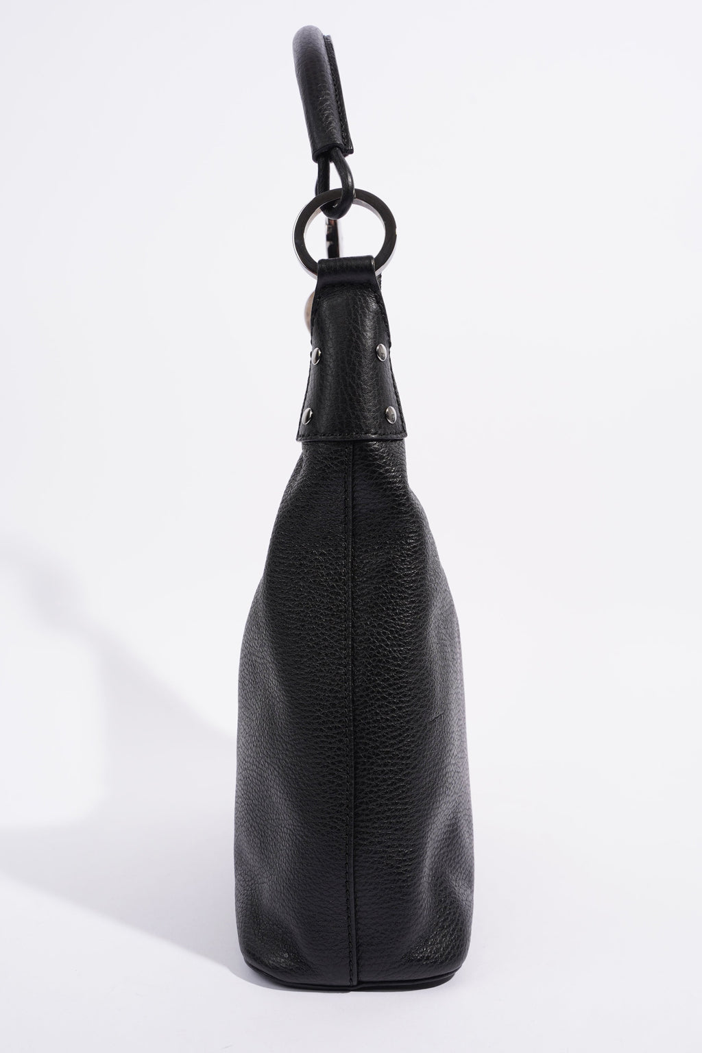 Gucci Hobo Black Grained Leather
