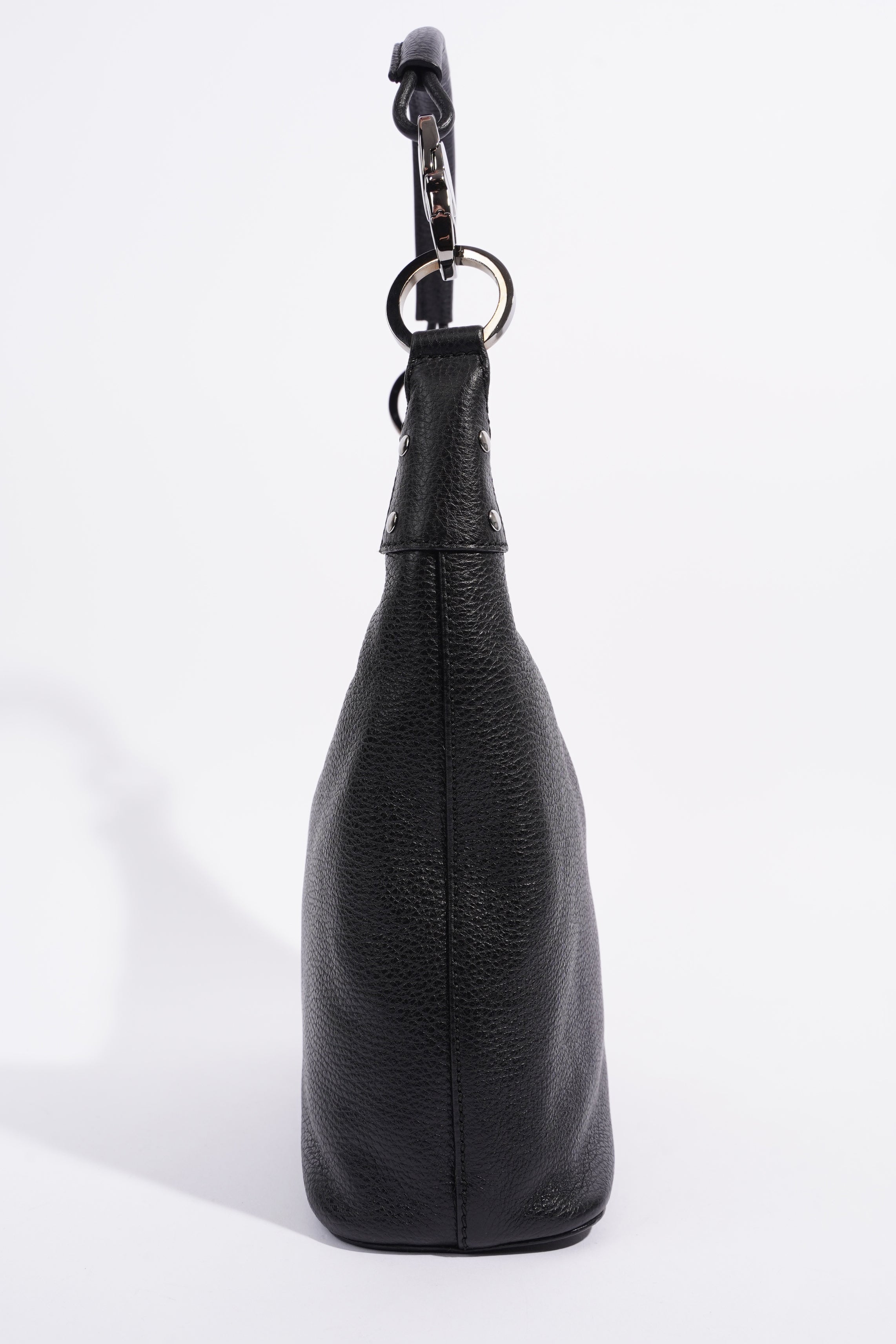 Gucci Hobo Black Grained Leather