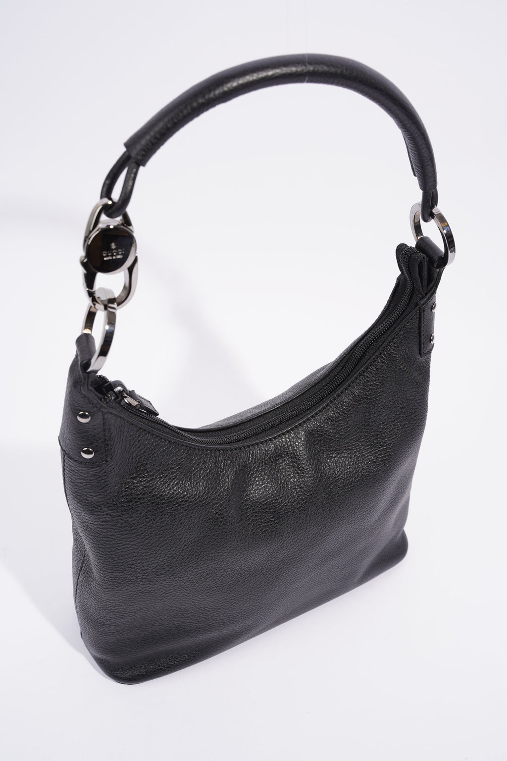 Gucci Hobo Black Grained Leather