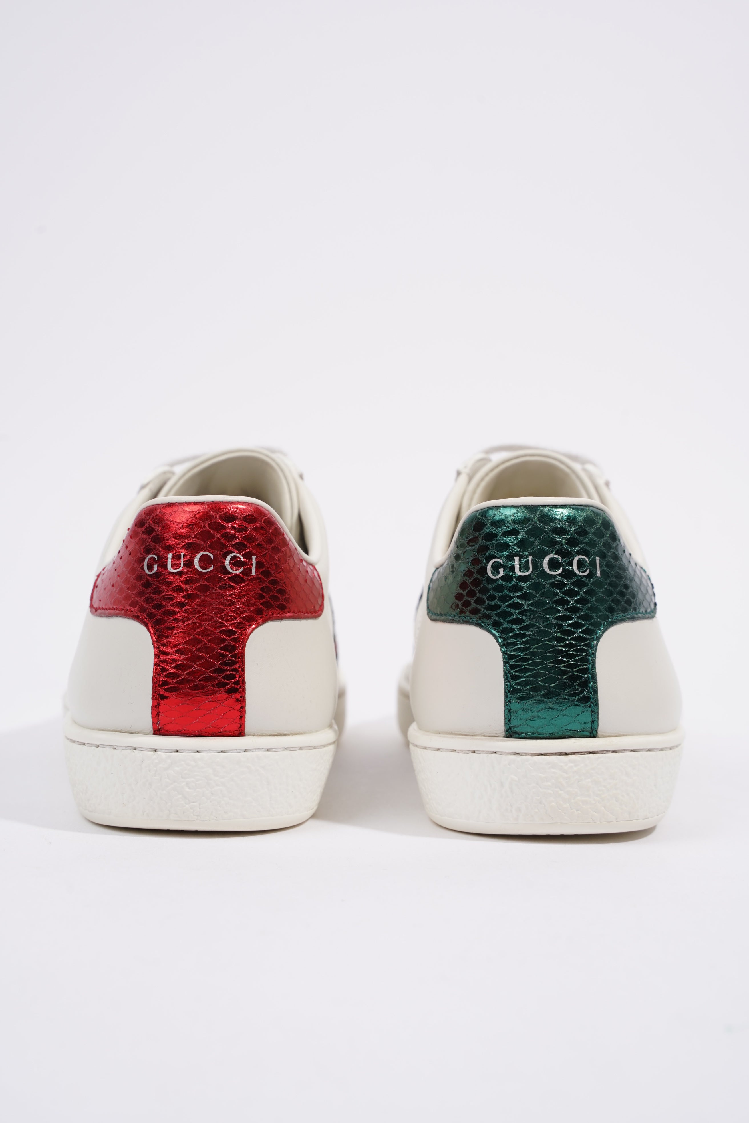 Gucci Ace Embroidered Bee White / Red / Green Leather EU 36.5 UK 3.5