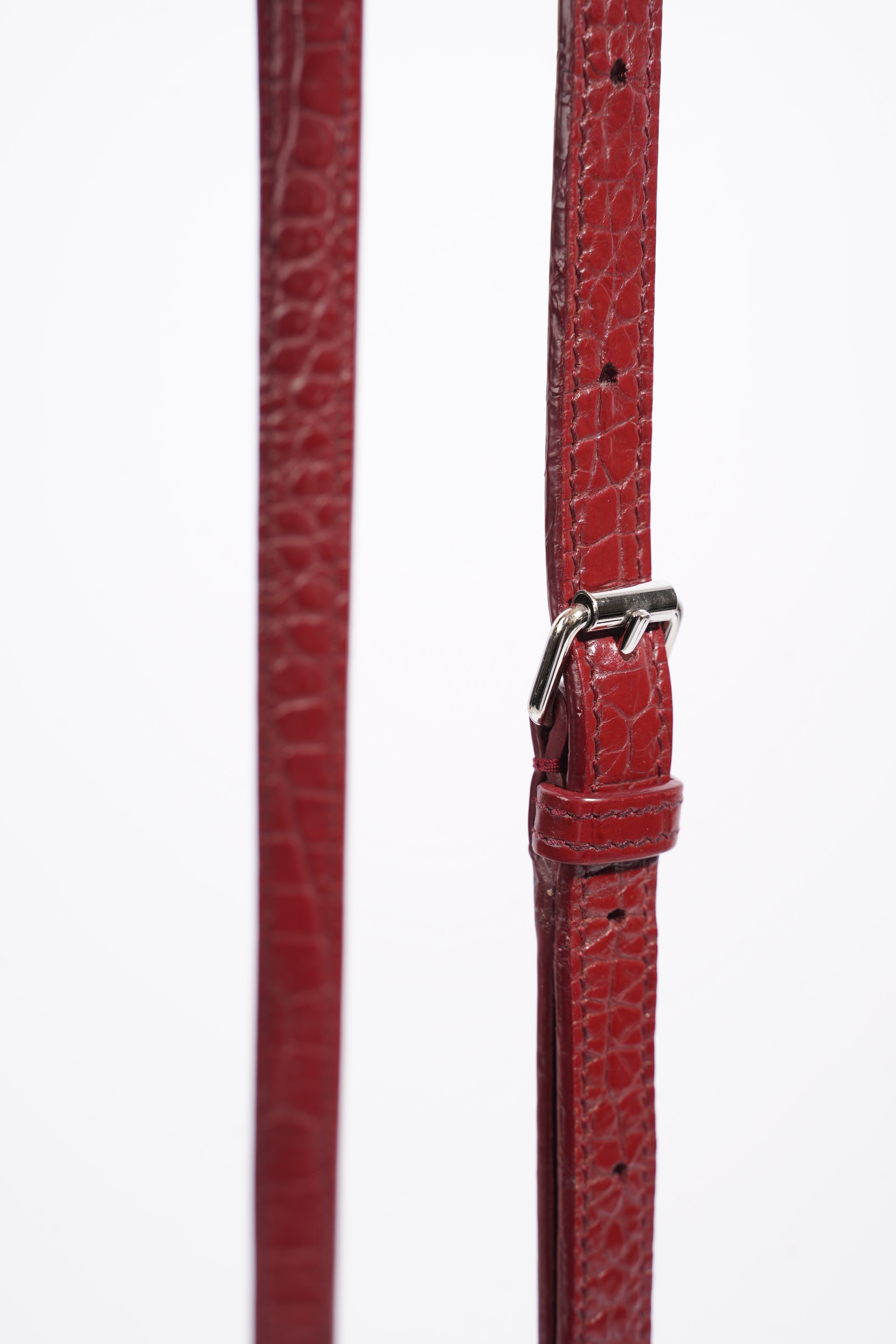 Saint Laurent Sac De Jour Nano Burgundy Embossed Leather