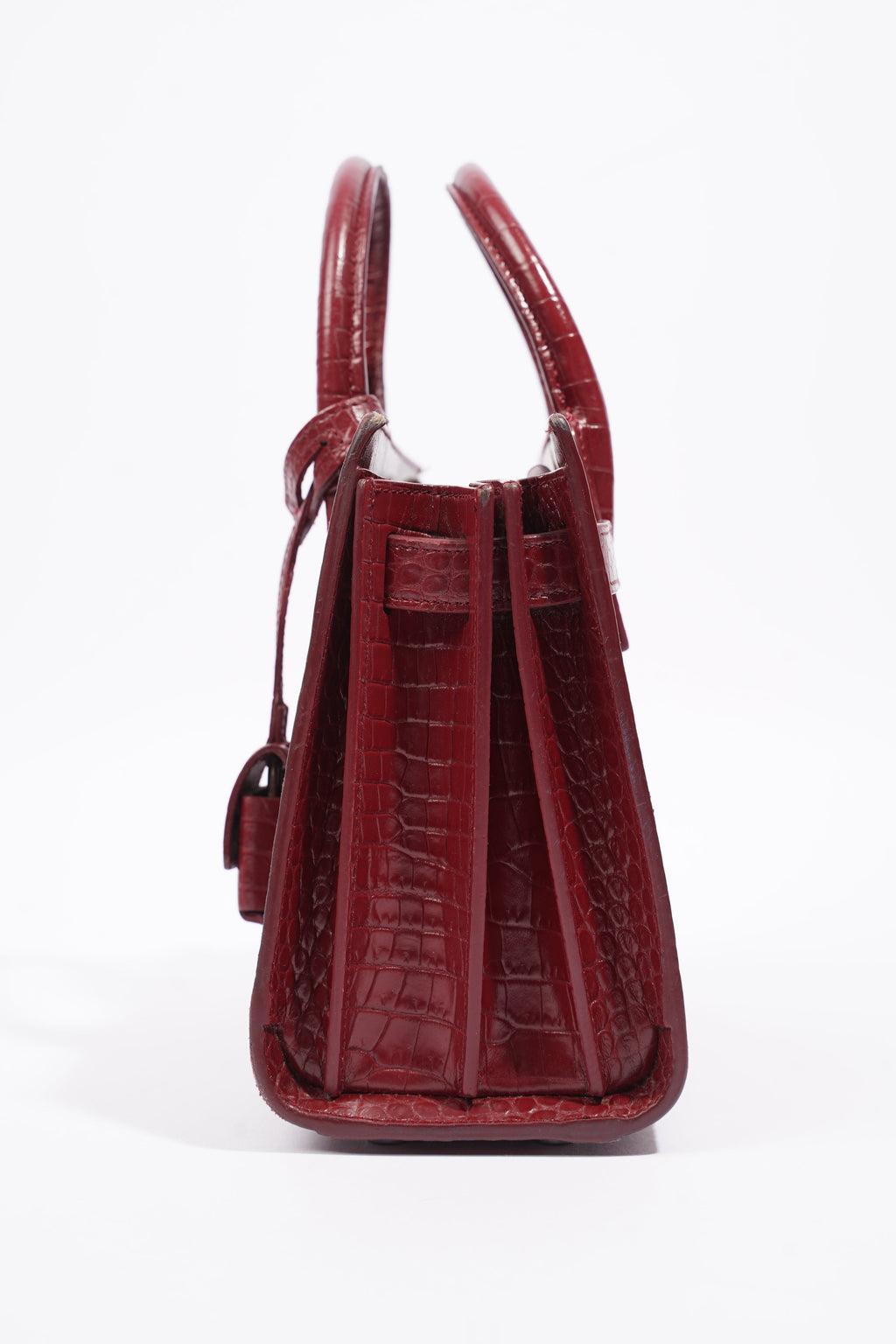 Saint Laurent Sac De Jour Nano Burgundy Embossed Leather