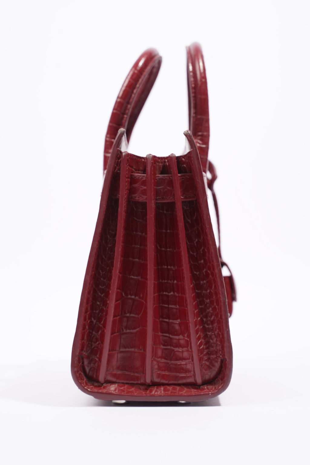 Saint Laurent Sac De Jour Nano Burgundy Embossed Leather