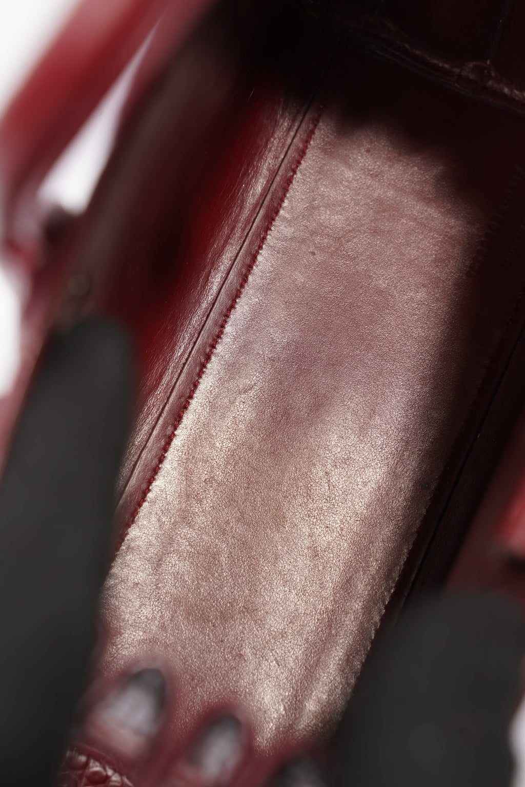 Saint Laurent Sac De Jour Nano Burgundy Embossed Leather
