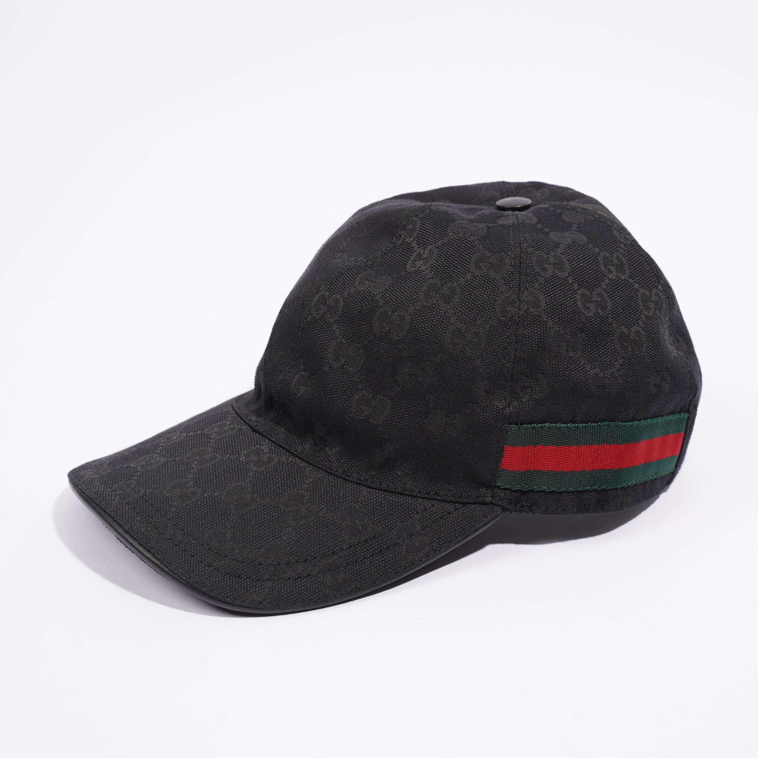 Gucci Original GG Cap Black / Gucci Stripe Cotton Medium