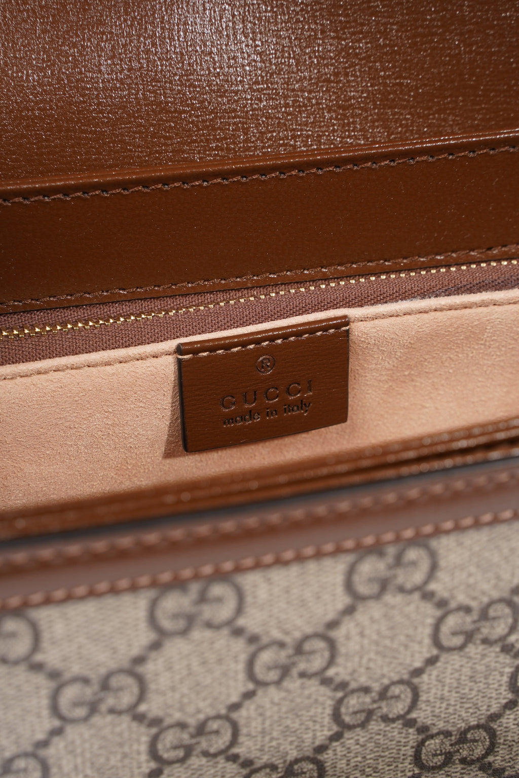 Gucci Horsebit 1955 Shoulder Bag Supreme / Brown Coated Canvas