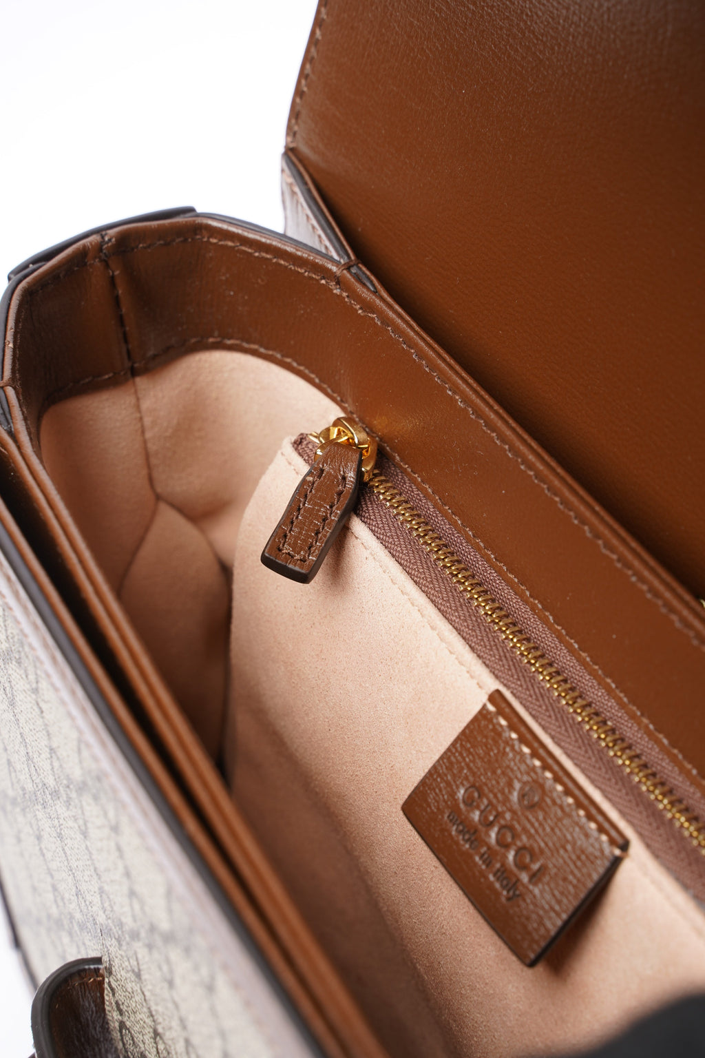 Gucci Horsebit 1955 Shoulder Bag Supreme / Brown Coated Canvas