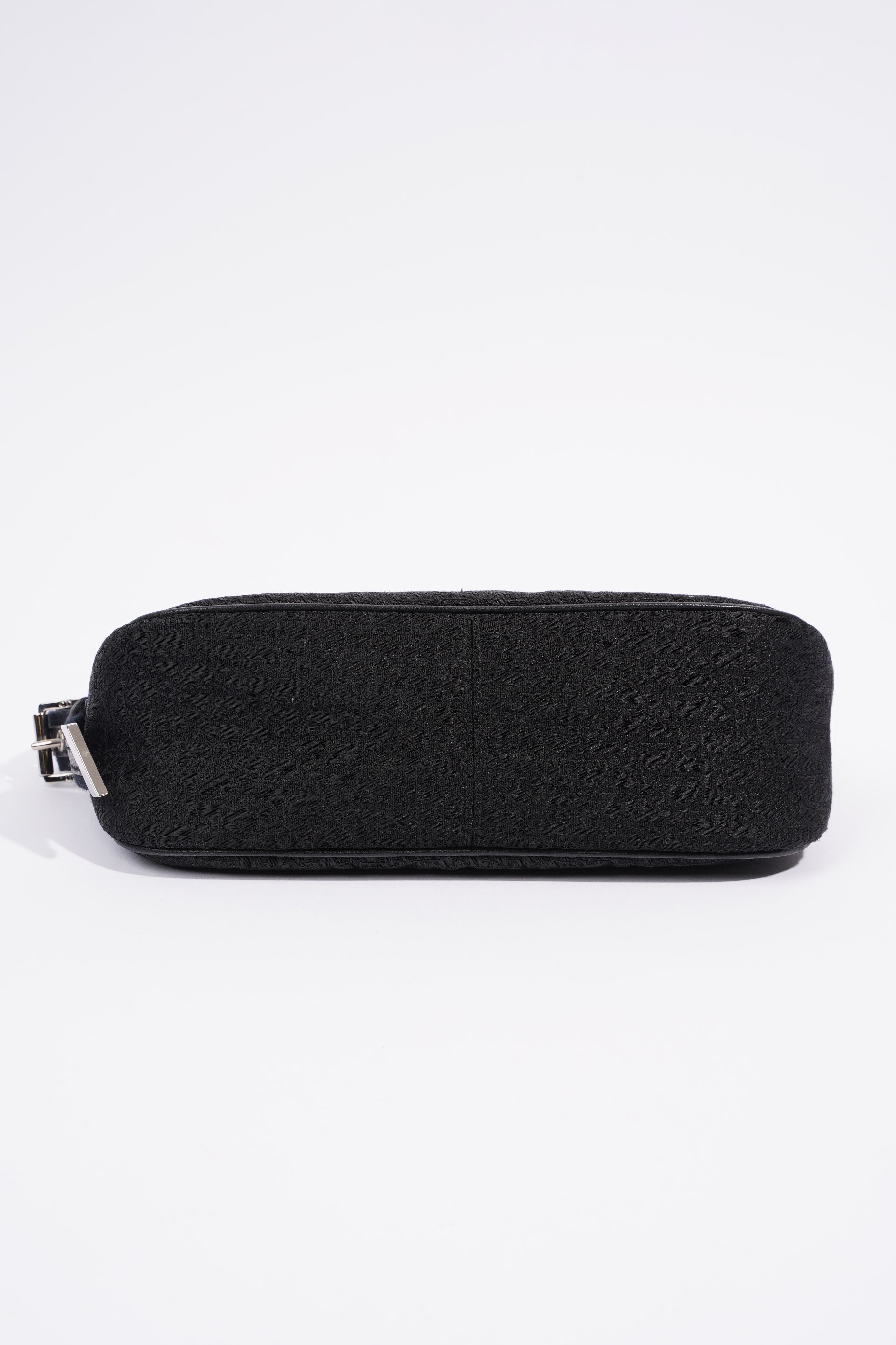 Christian Dior Shoulder Bag Black Jacquard Canvas