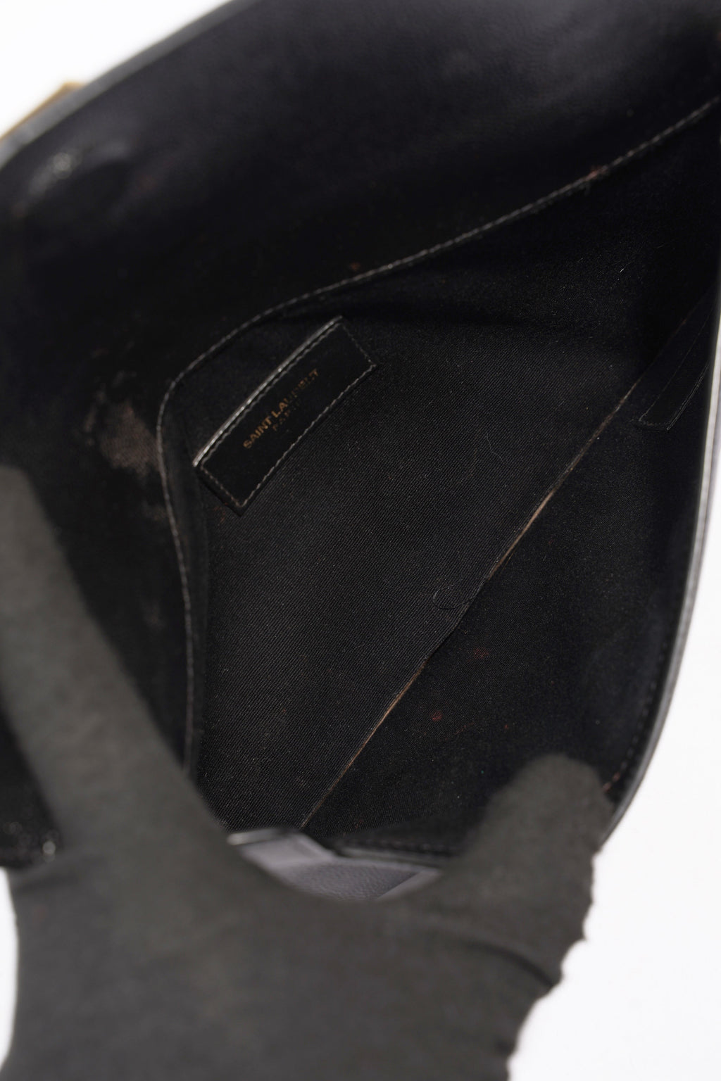 Saint Laurent Uptown Pouch Black Leather