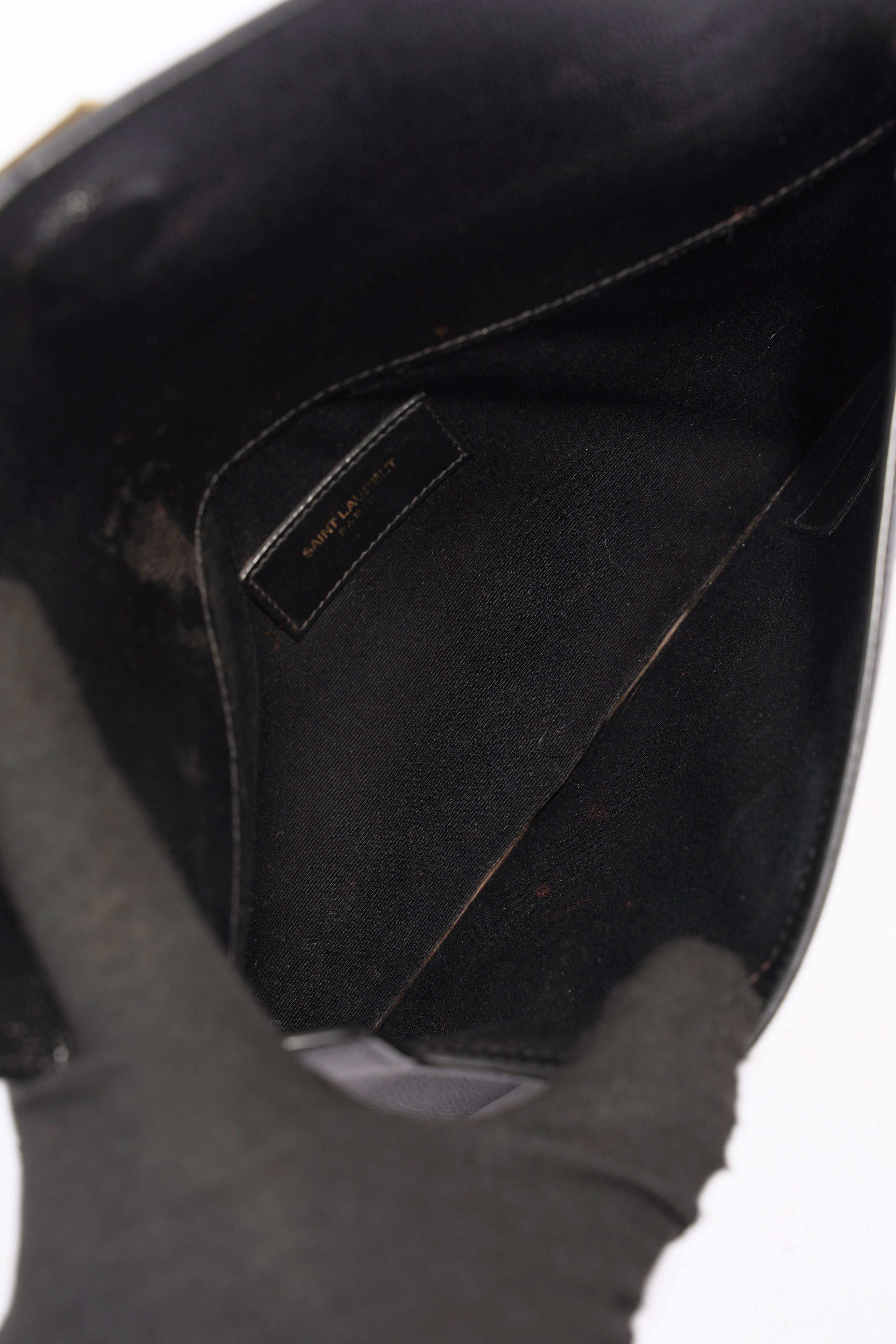 Saint Laurent Uptown Pouch Black Leather