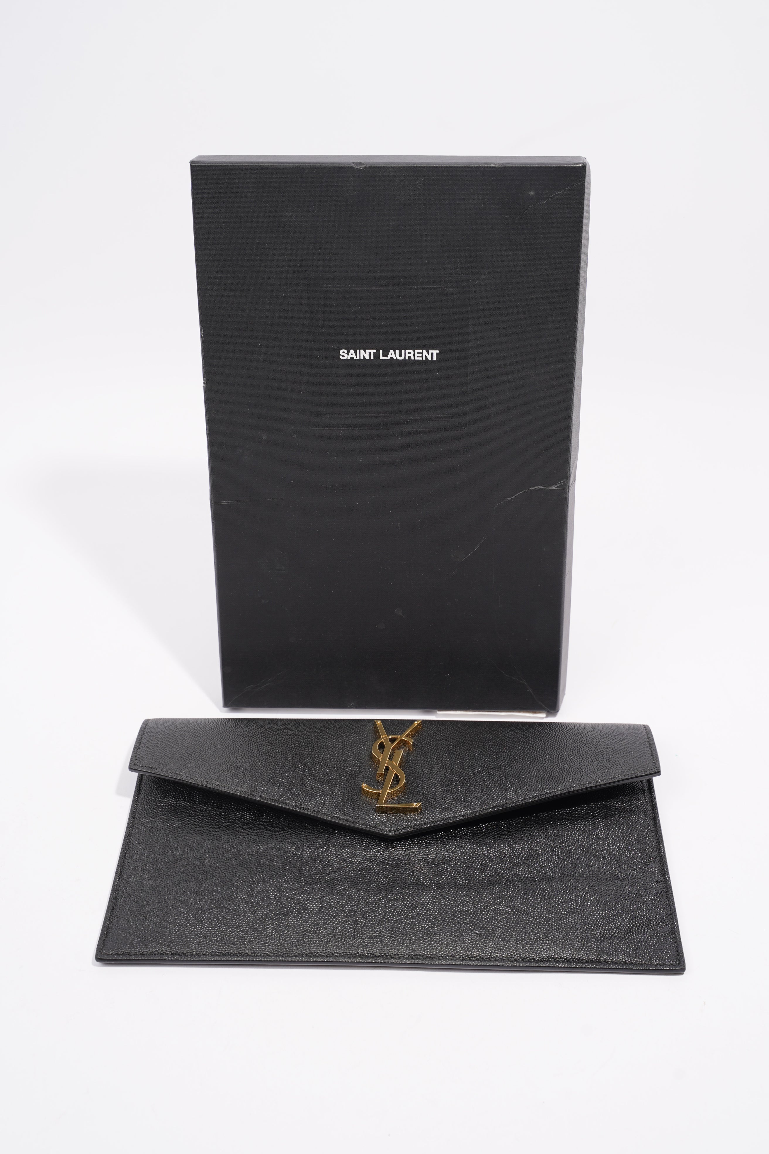 Saint Laurent Uptown Pouch Black Leather