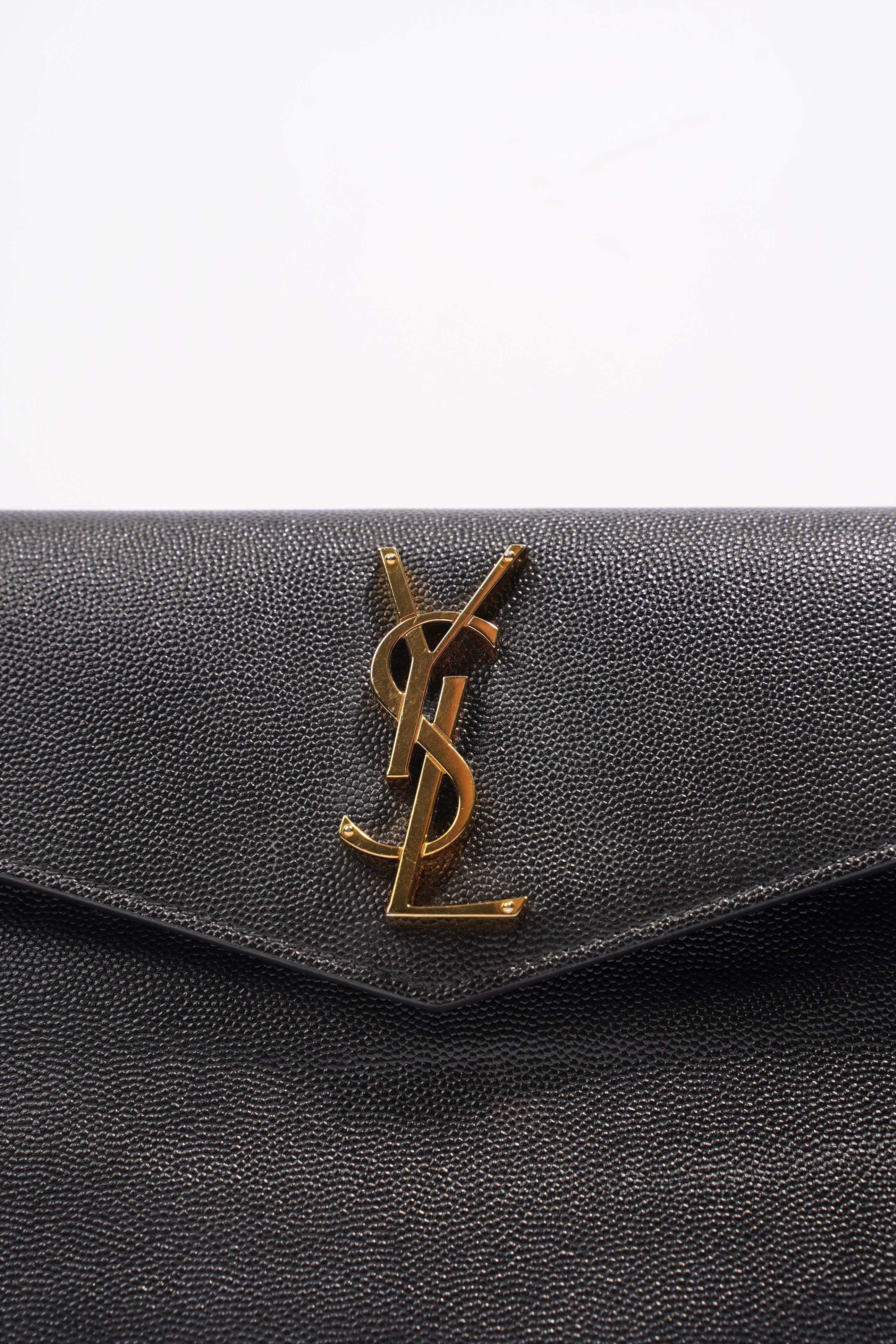 Saint Laurent Uptown Pouch Black Leather