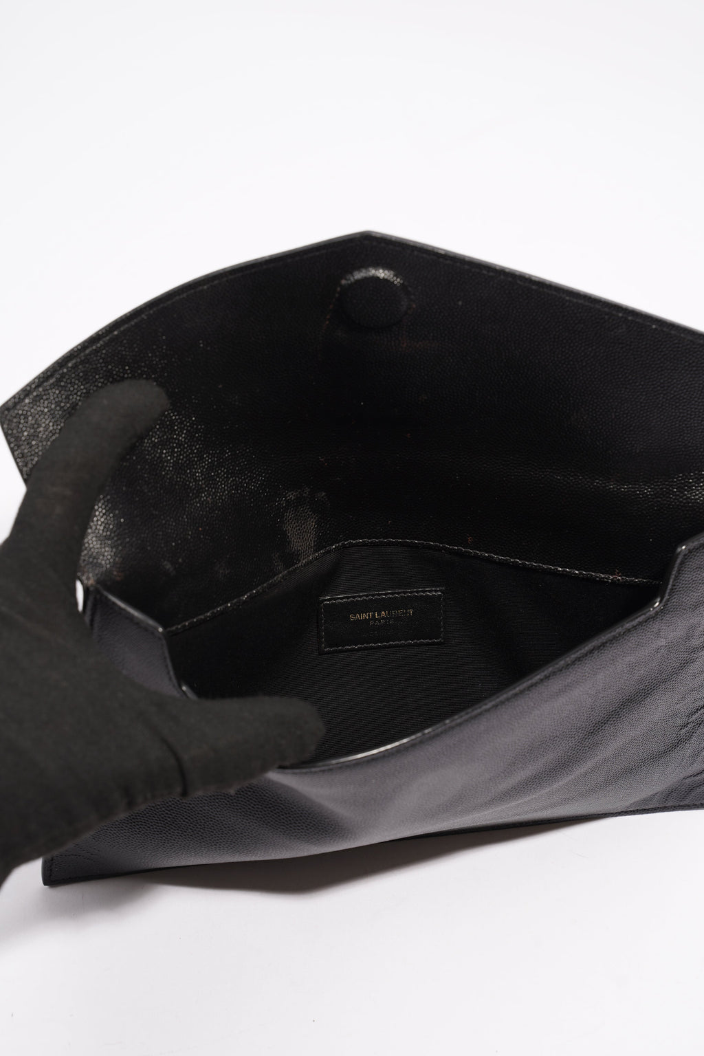Saint Laurent Uptown Pouch Black Leather