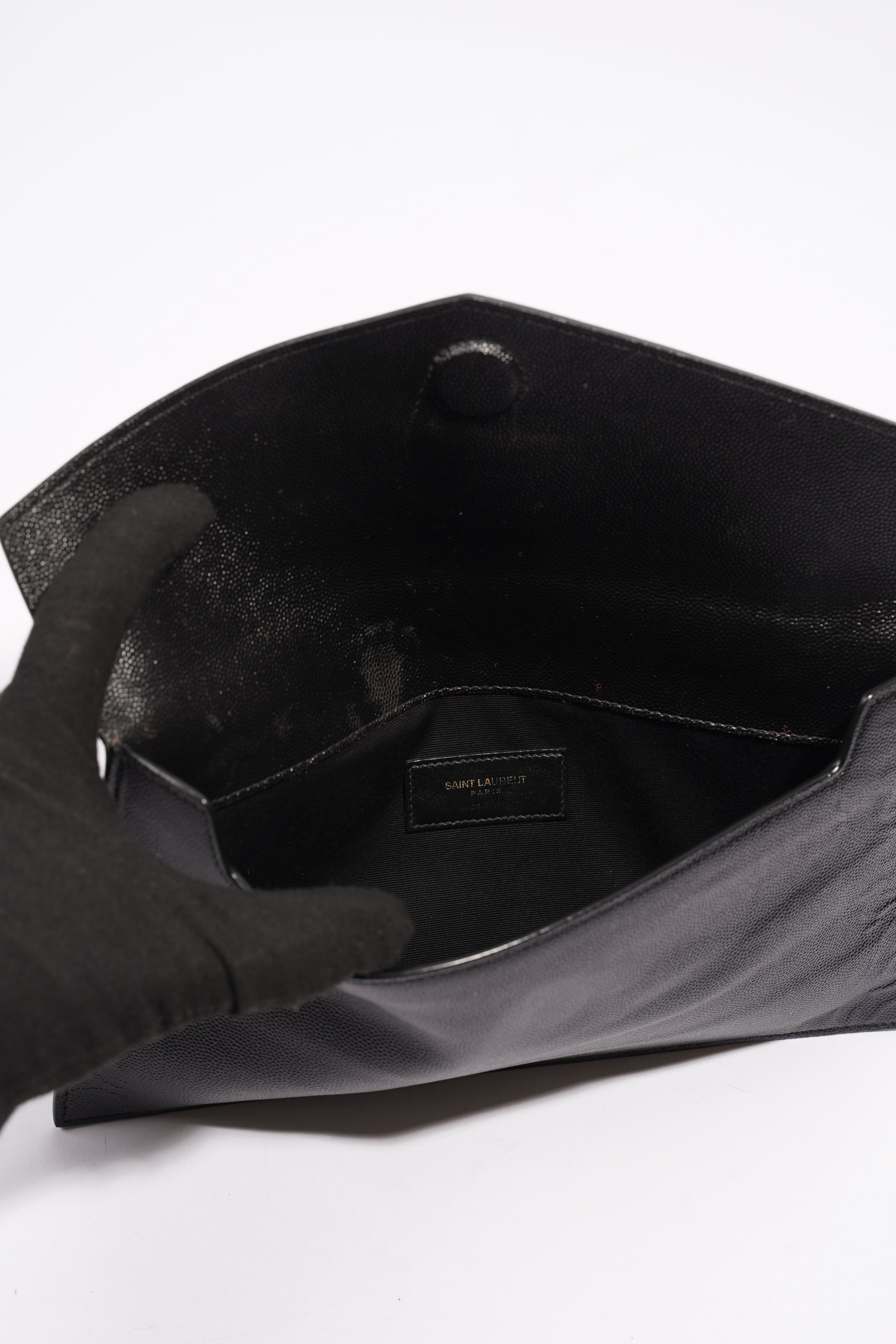 Saint Laurent Uptown Pouch Black Leather