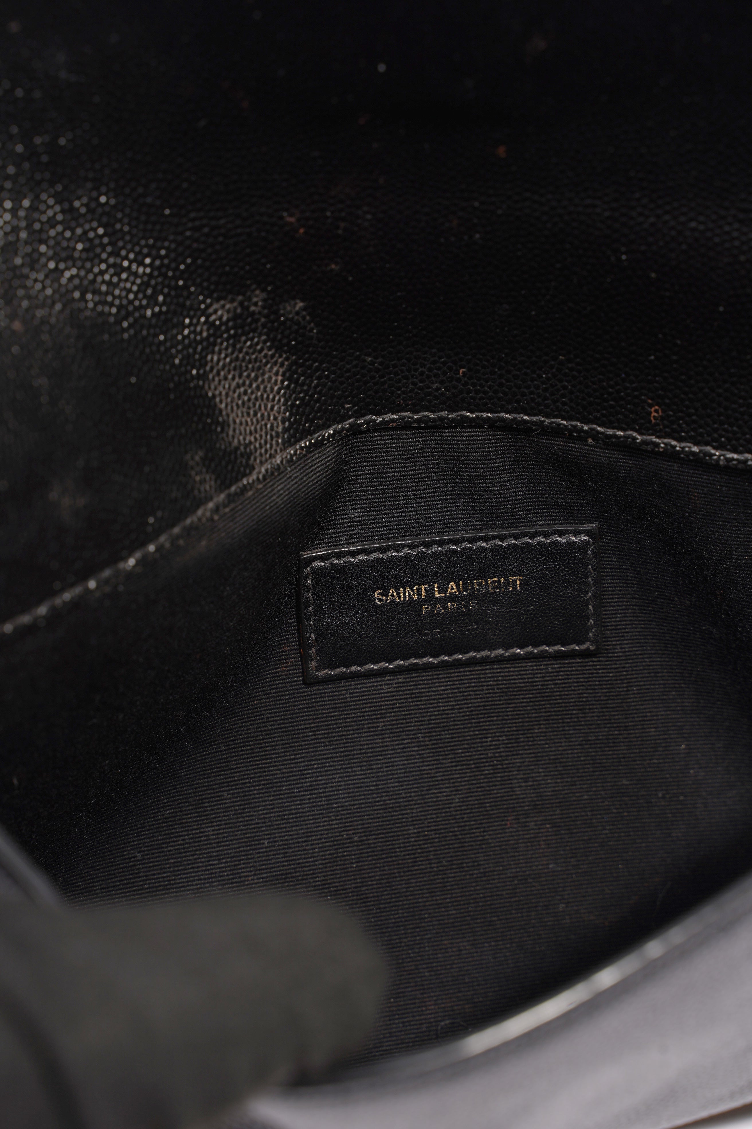 Saint Laurent Uptown Pouch Black Leather