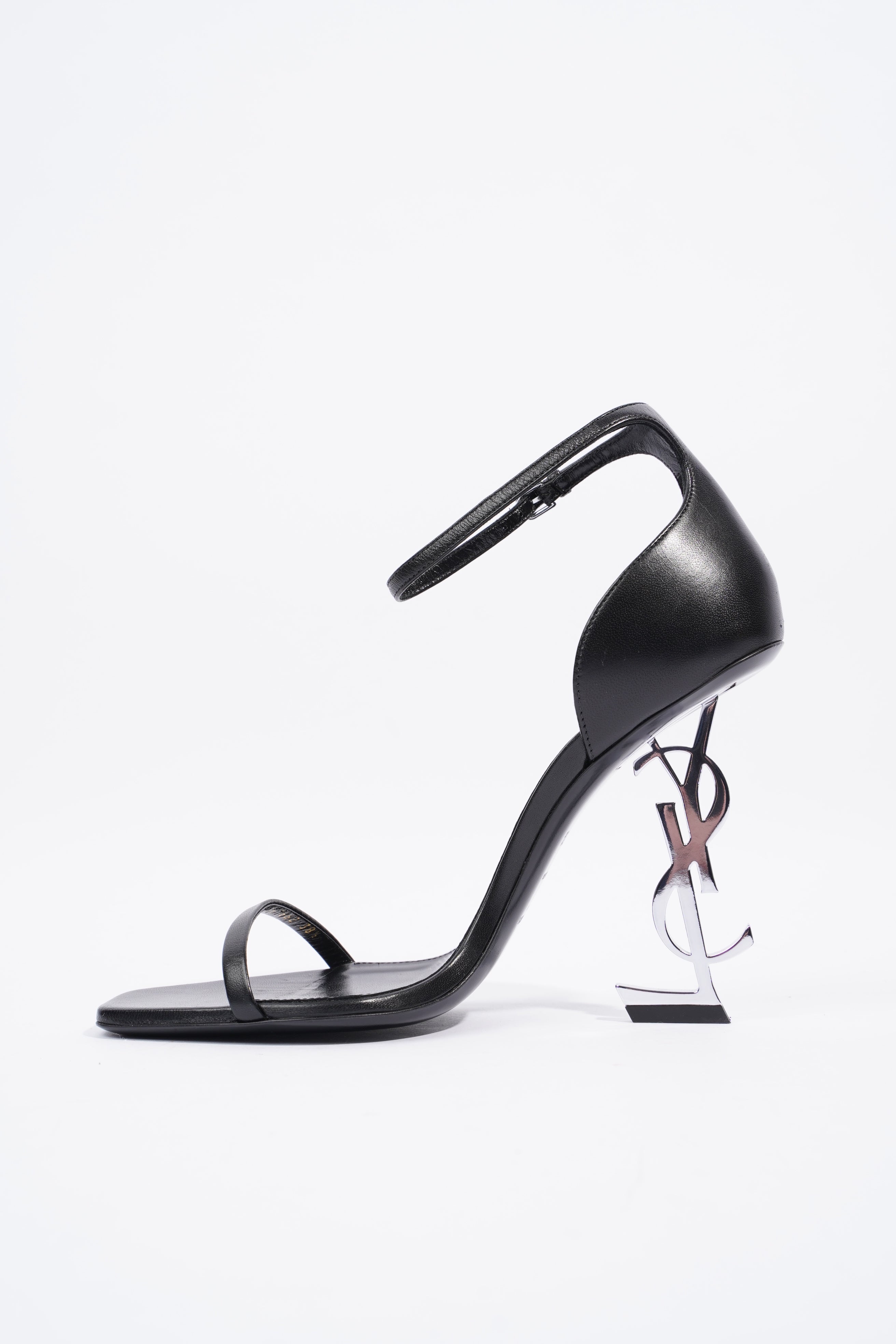 Saint Laurent Opyum Heel 110 Black Leather EU 38.5 UK 5.5