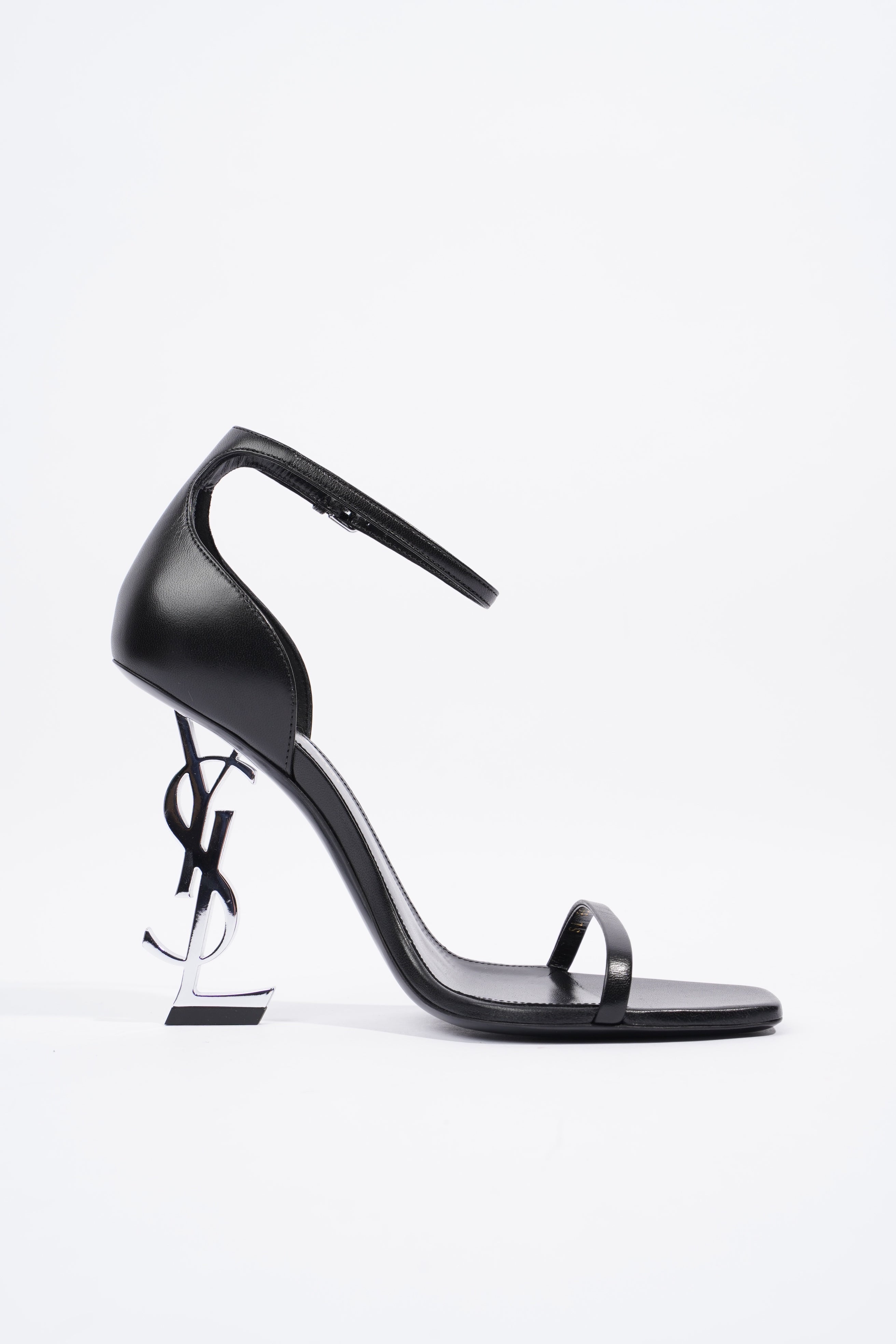 Saint Laurent Opyum Heel 110 Black Leather EU 38.5 UK 5.5