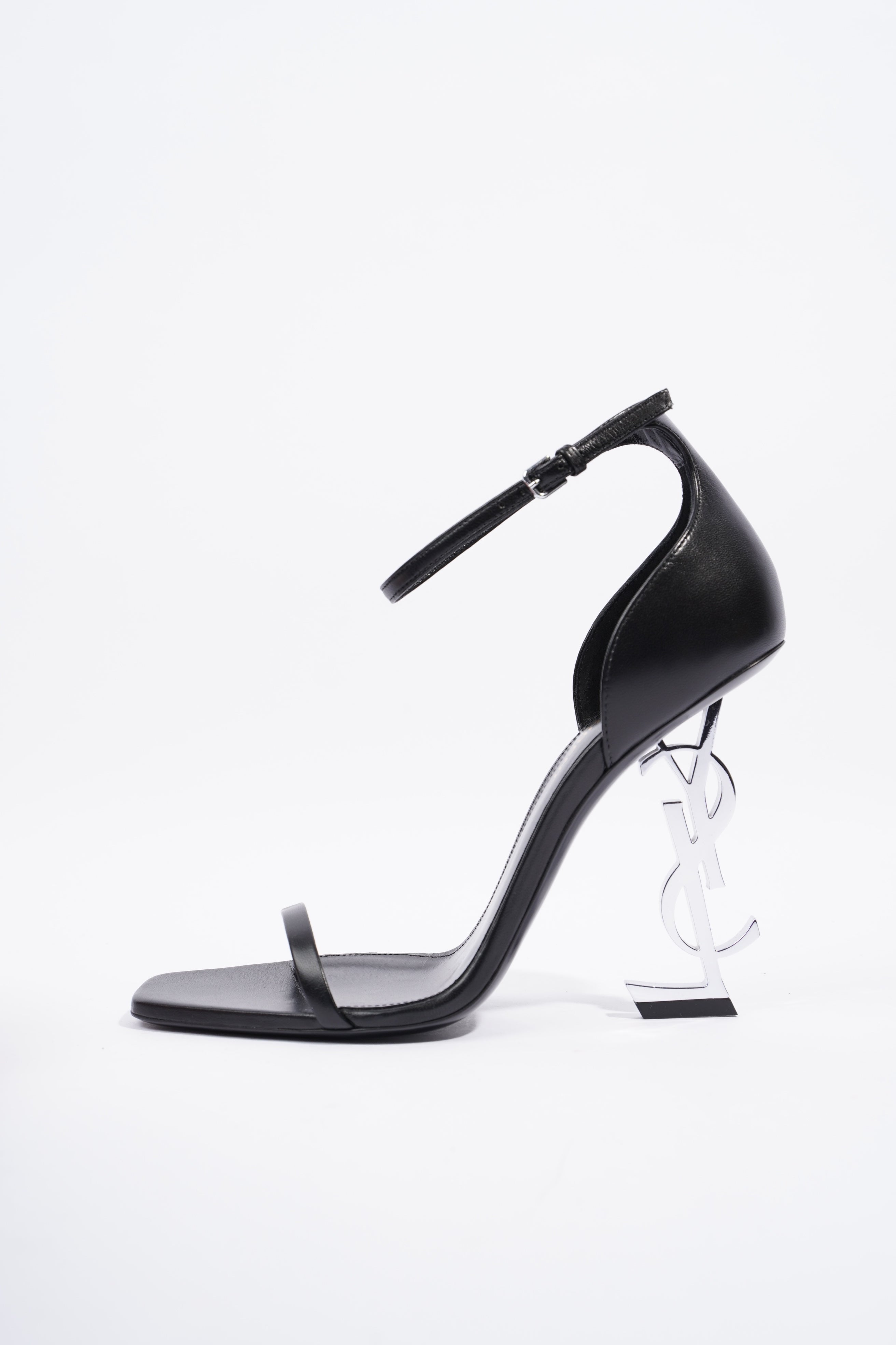 Saint Laurent Opyum Heel 110 Black Leather EU 38.5 UK 5.5