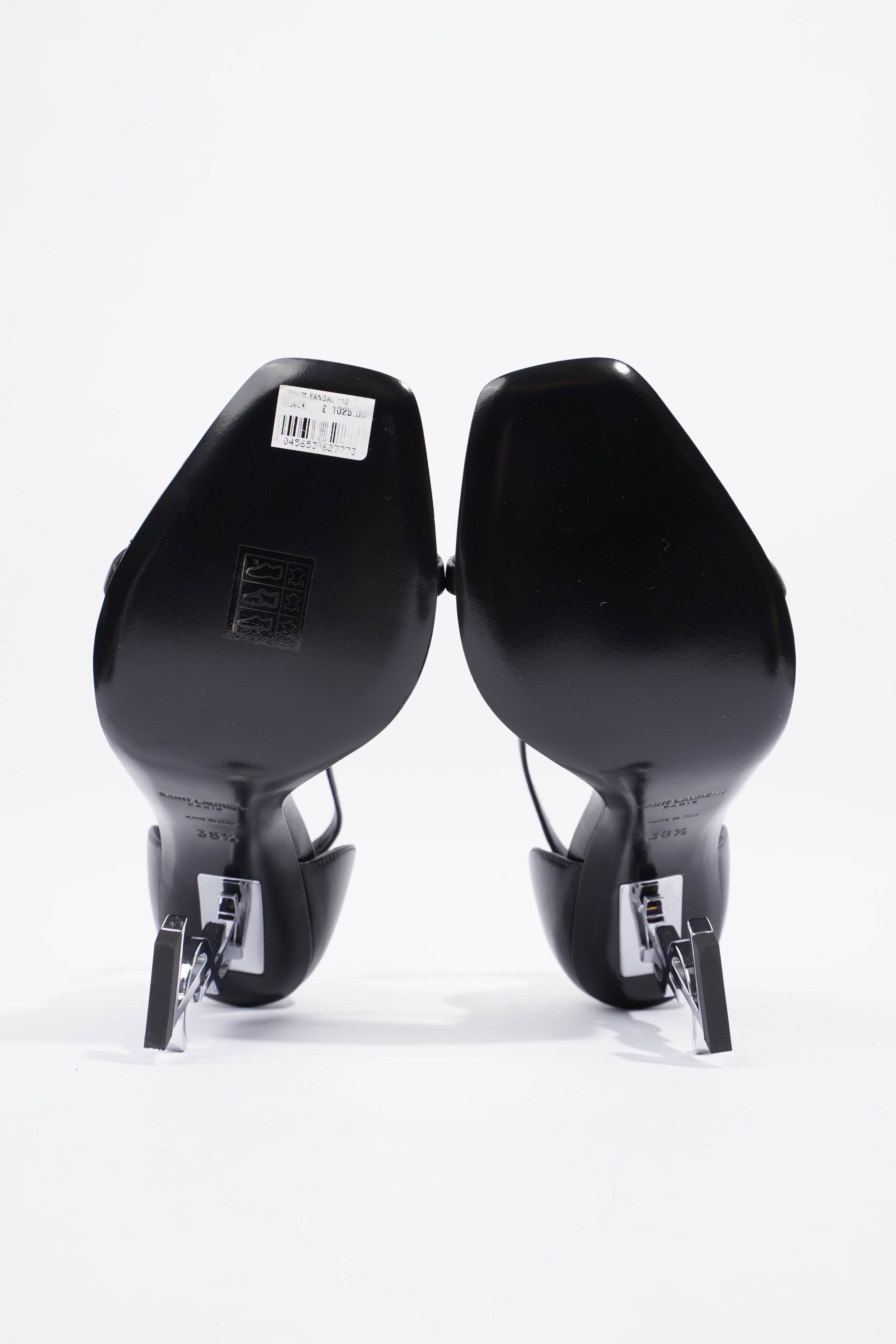 Saint Laurent Opyum Heel 110 Black Leather EU 38.5 UK 5.5
