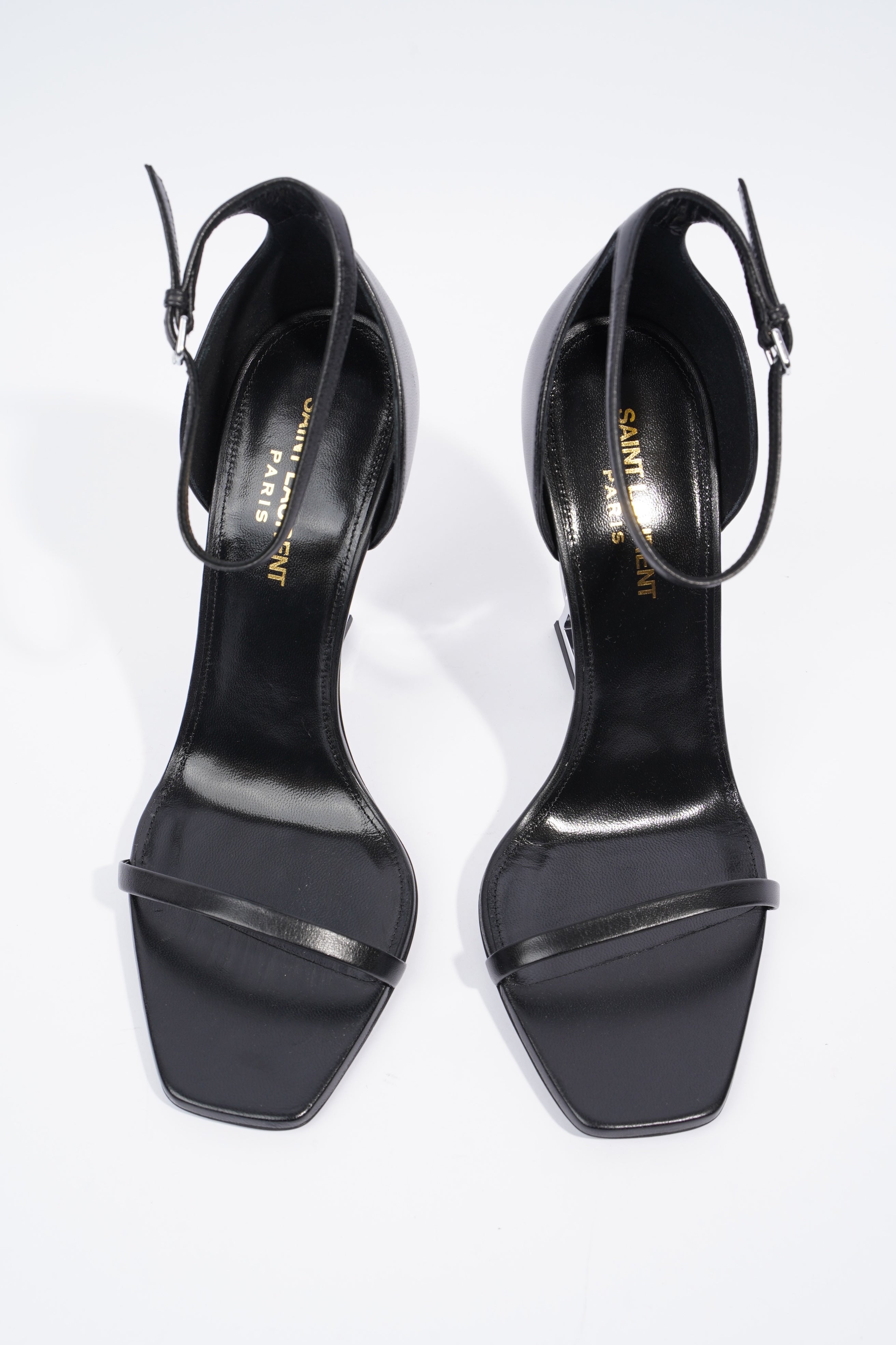 Saint Laurent Opyum Heel 110 Black Leather EU 38.5 UK 5.5