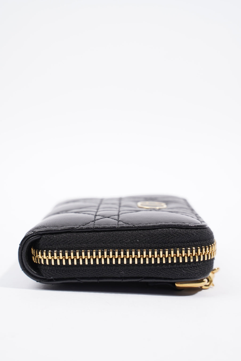 Christian Dior Caro Pouch Black Lambskin Leather