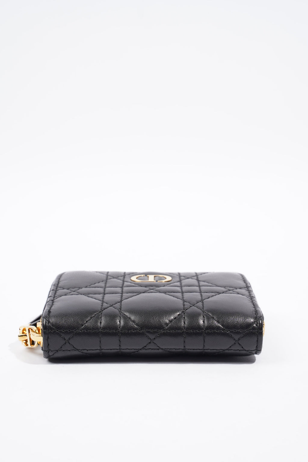 Christian Dior Caro Pouch Black Lambskin Leather