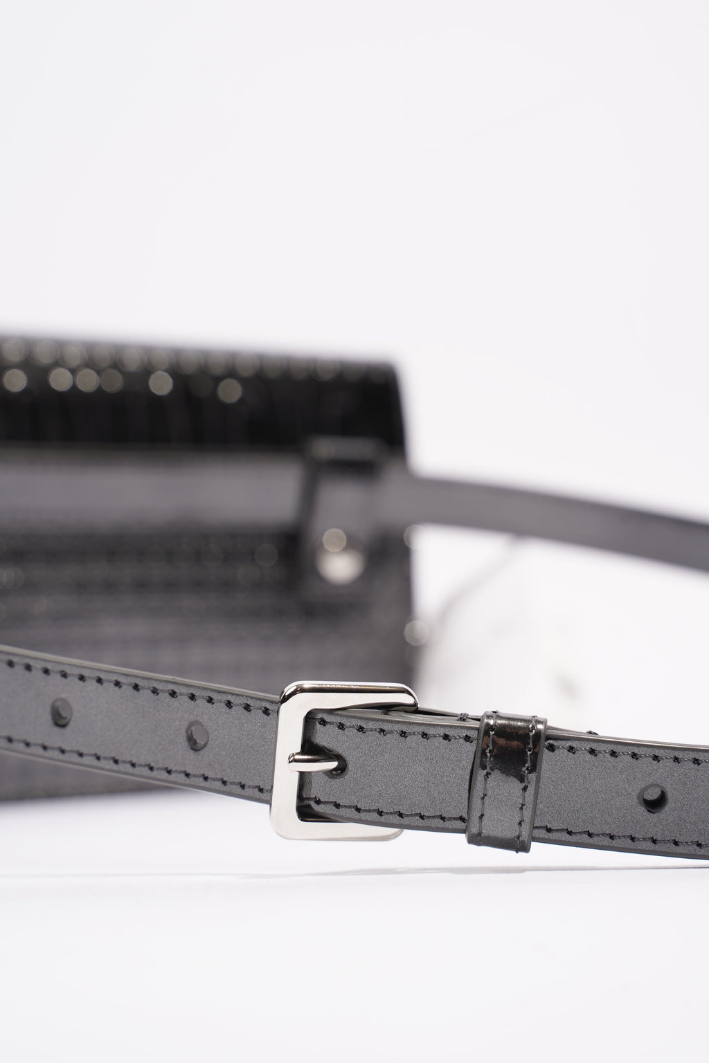 Christian Dior 30 Montaigne 2-in-1 Pouch Grey Patent Leather