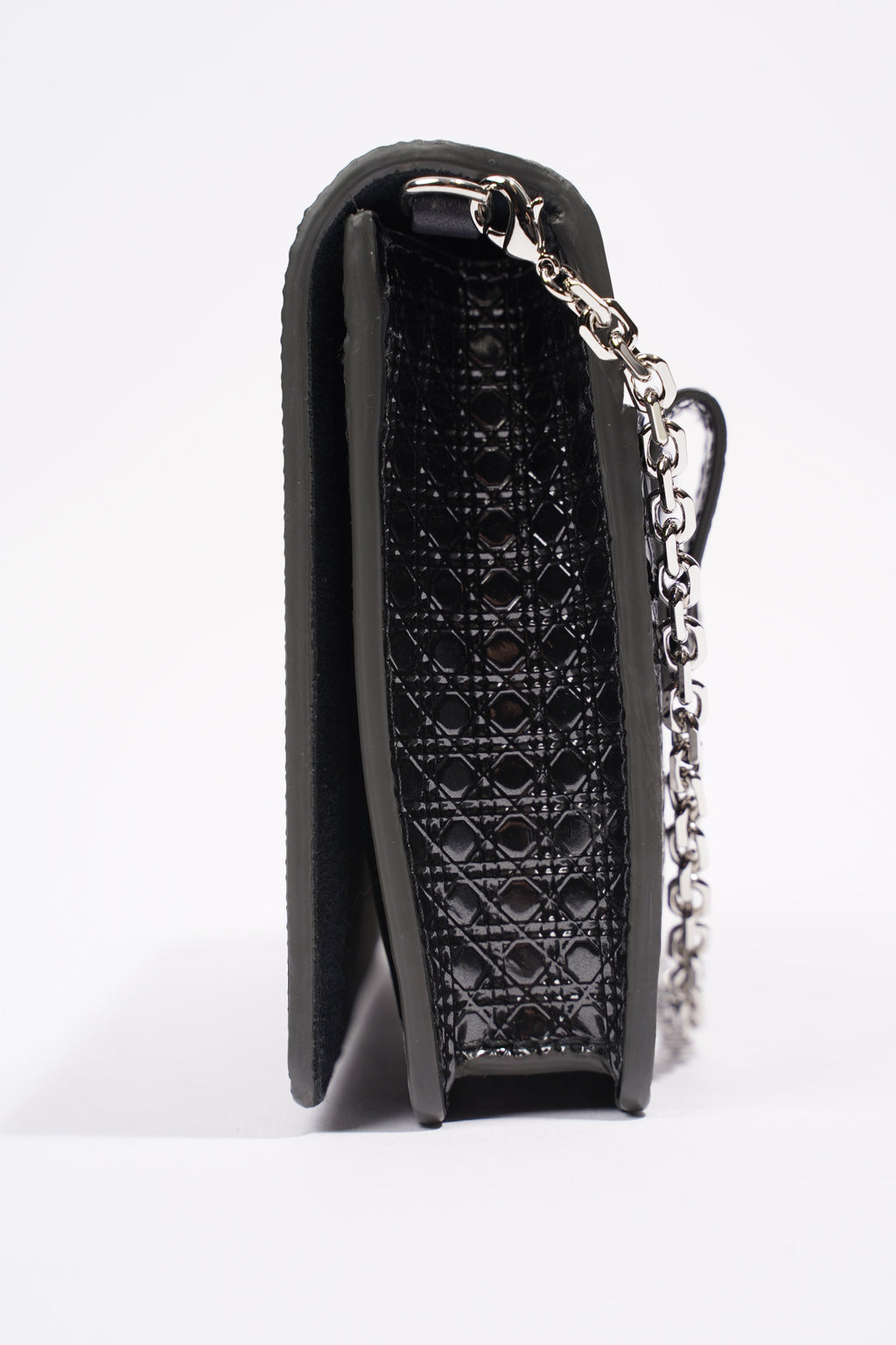 Christian Dior 30 Montaigne 2-in-1 Pouch Grey Patent Leather