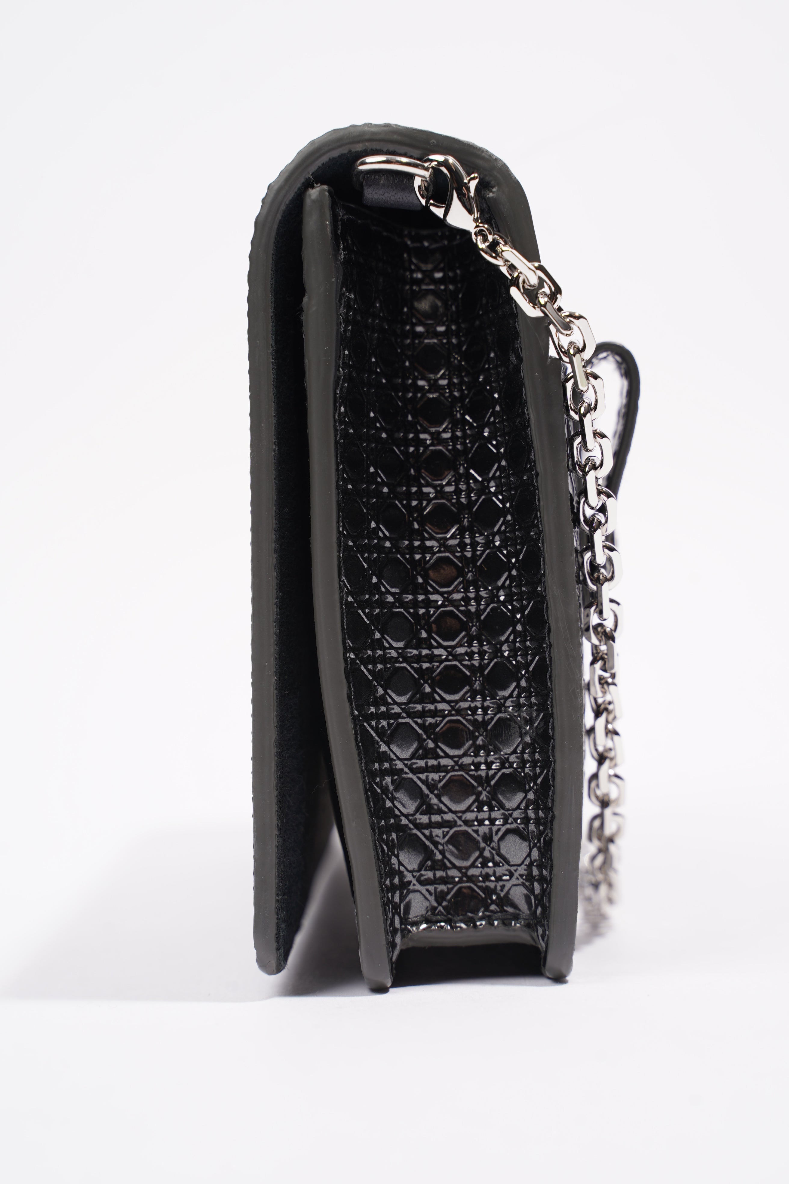 Christian Dior 30 Montaigne 2-in-1 Pouch Grey Patent Leather