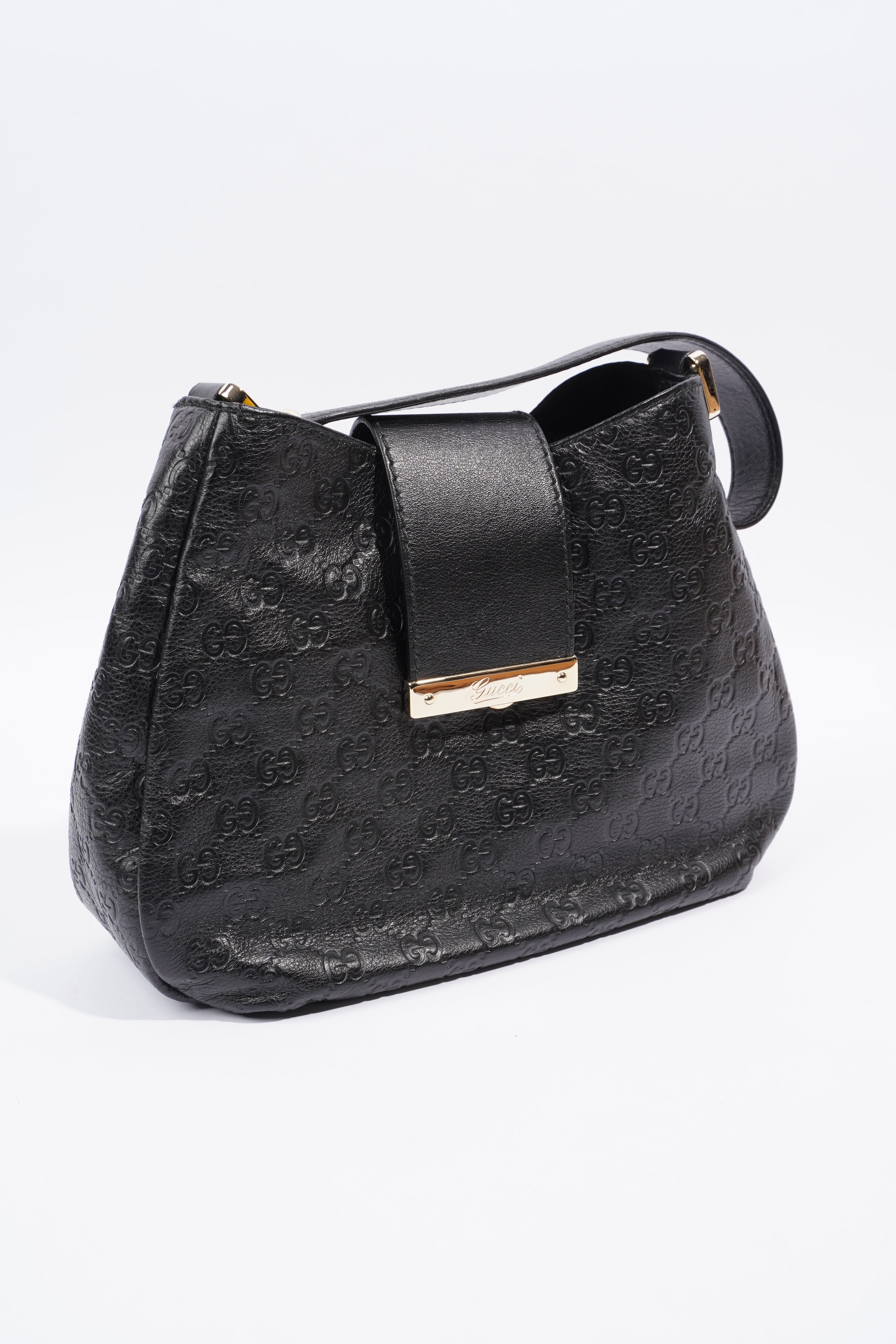 Gucci Guccissima Black Leather