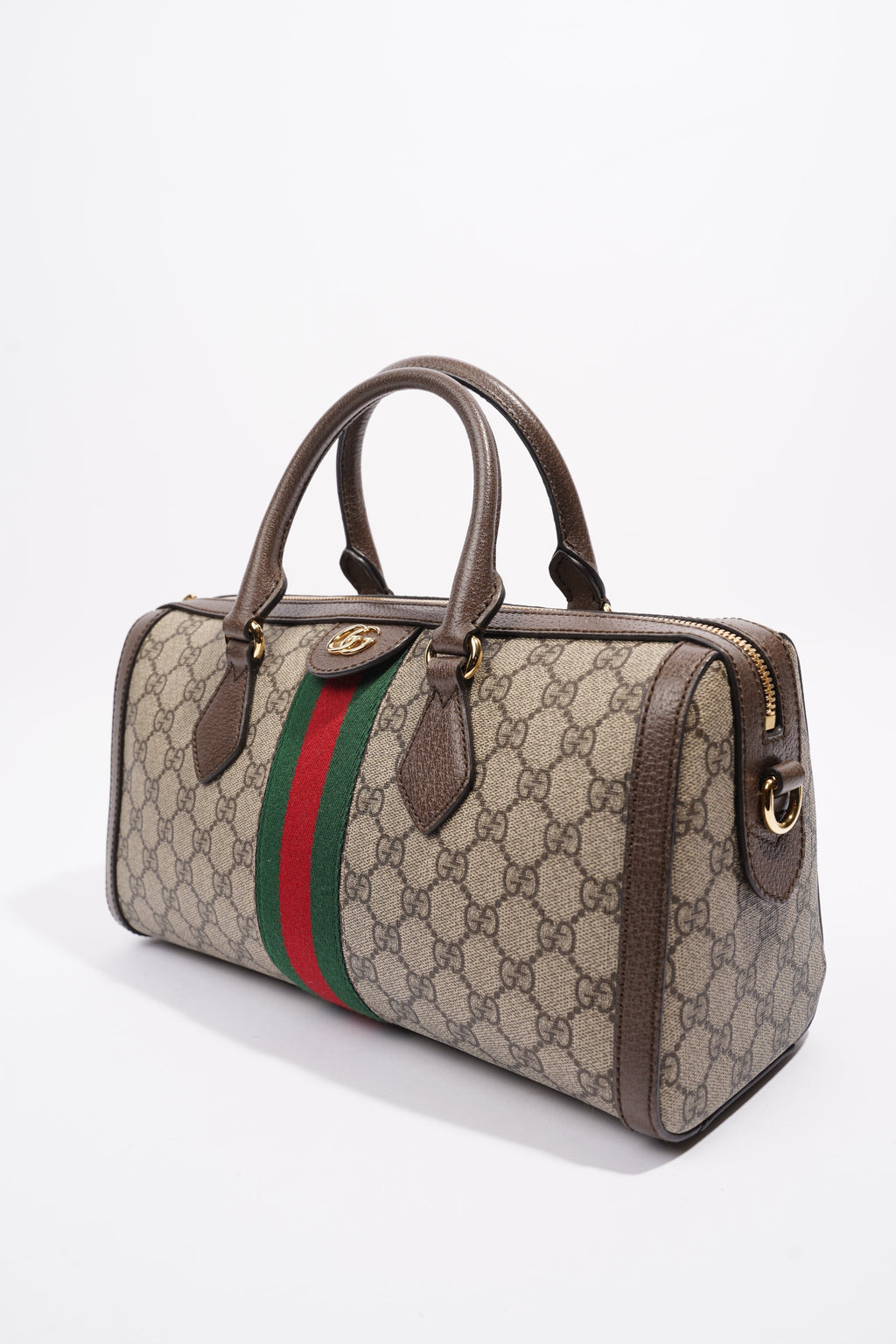 Gucci GG Ophidia Duffle Supreme / Green / Red Coated Canvas
