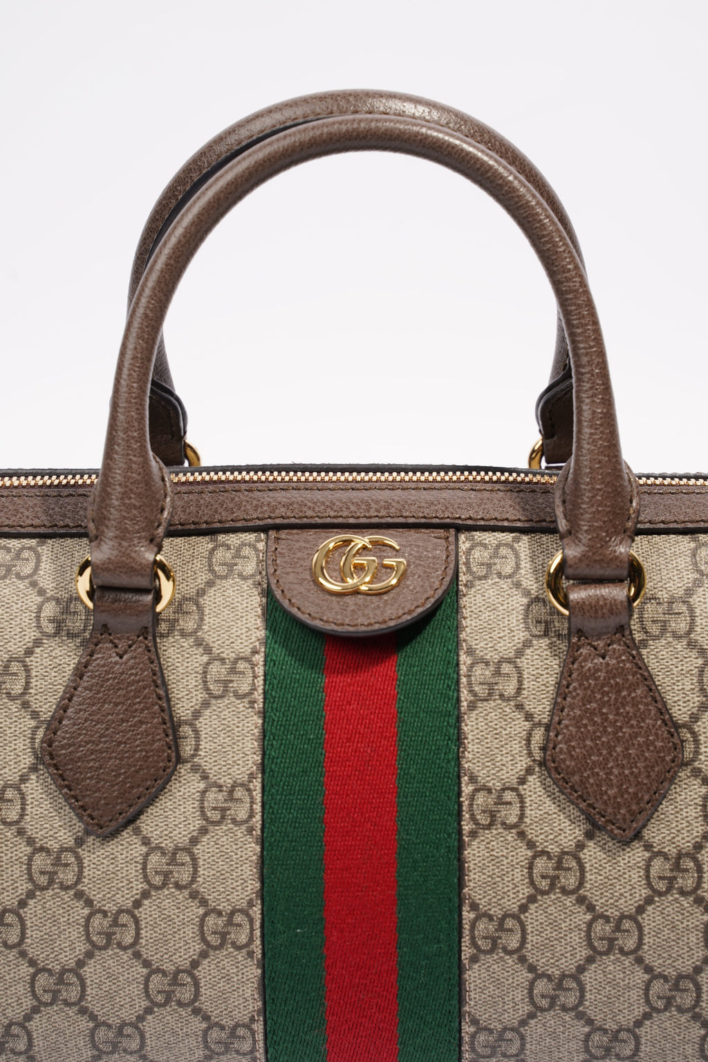 Gucci GG Ophidia Duffle Supreme / Green / Red Coated Canvas