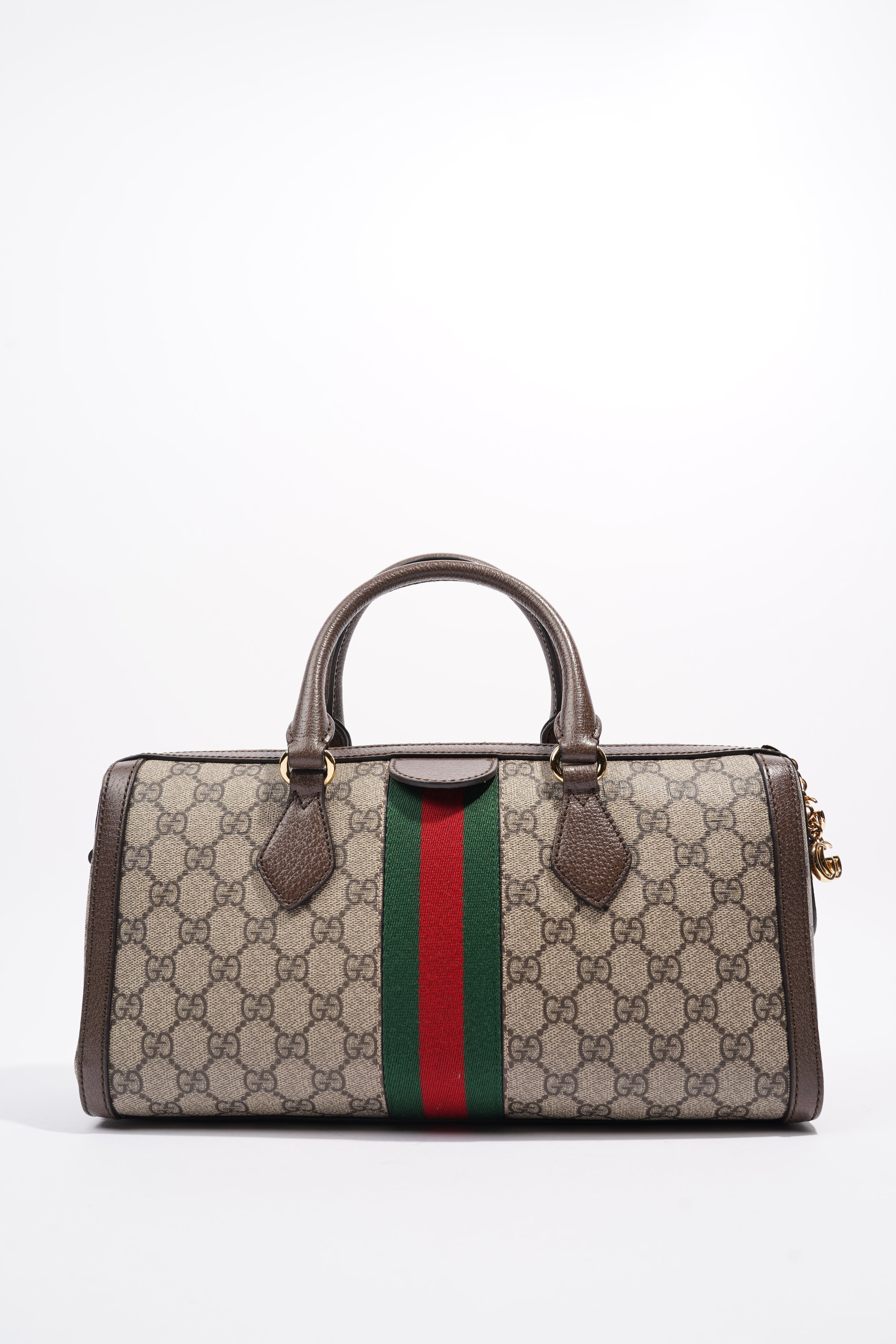 Gucci GG Ophidia Duffle Supreme / Green / Red Coated Canvas