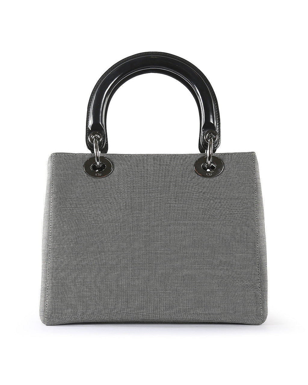 CHRISTIAN DIOR Grey Canvas Lady Dior Tote Bag