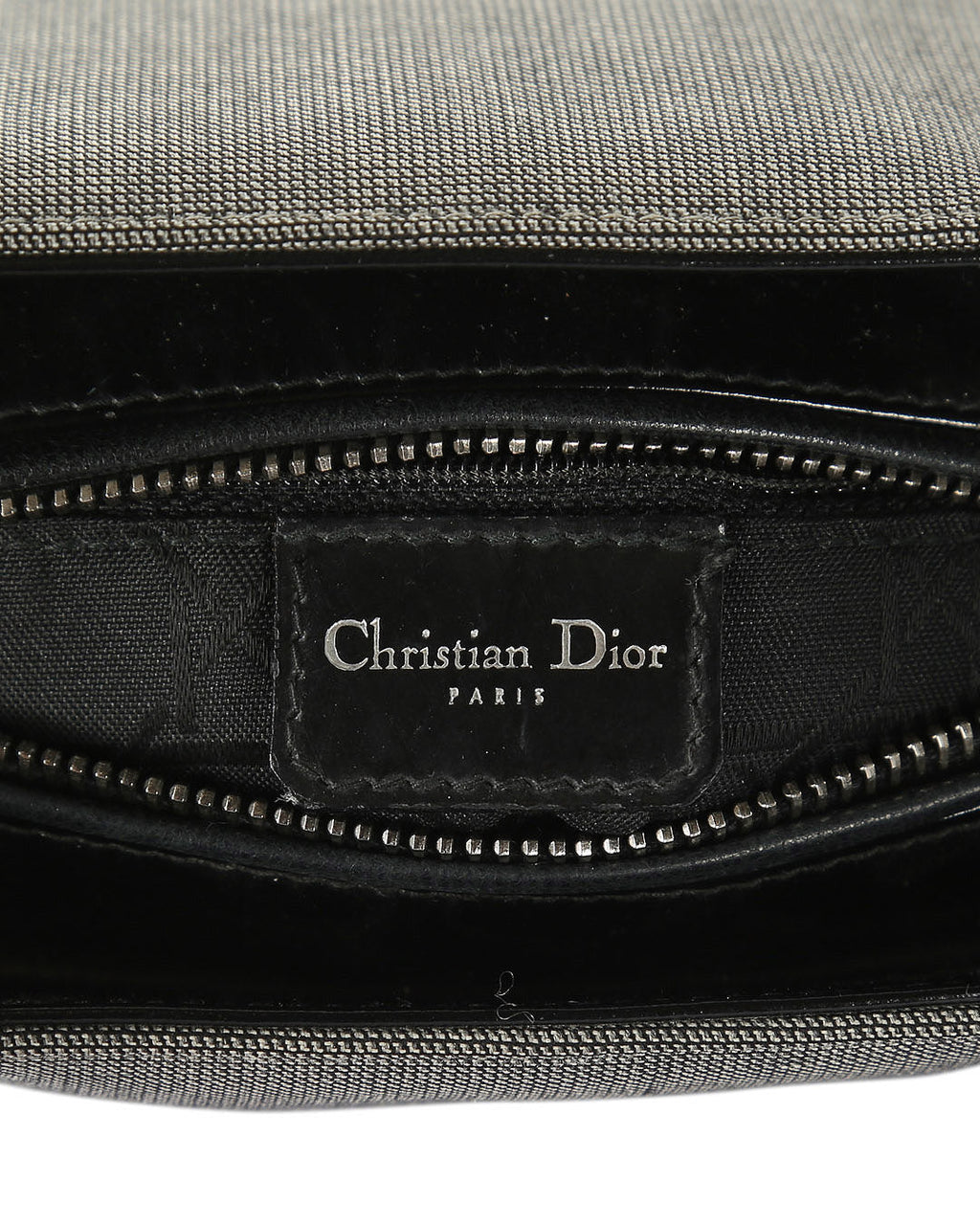 CHRISTIAN DIOR Grey Canvas Lady Dior Tote Bag