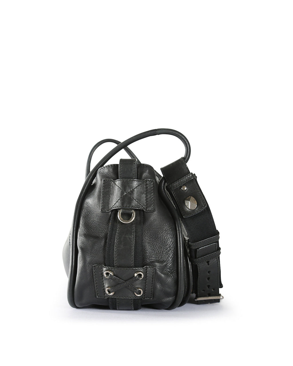 CHRISTIAN DIOR Black Leather Crossbody Bag