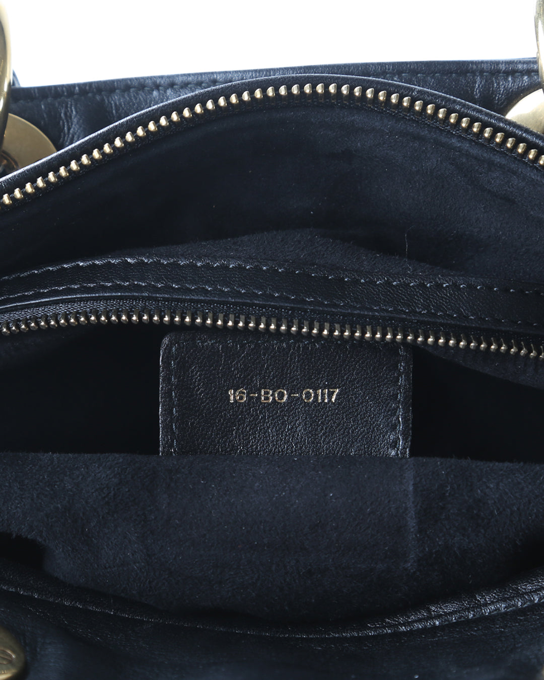 CHRISTIAN DIOR Supple Black Cannage Studded Leather Lady Dior Large Bag With Long Strap