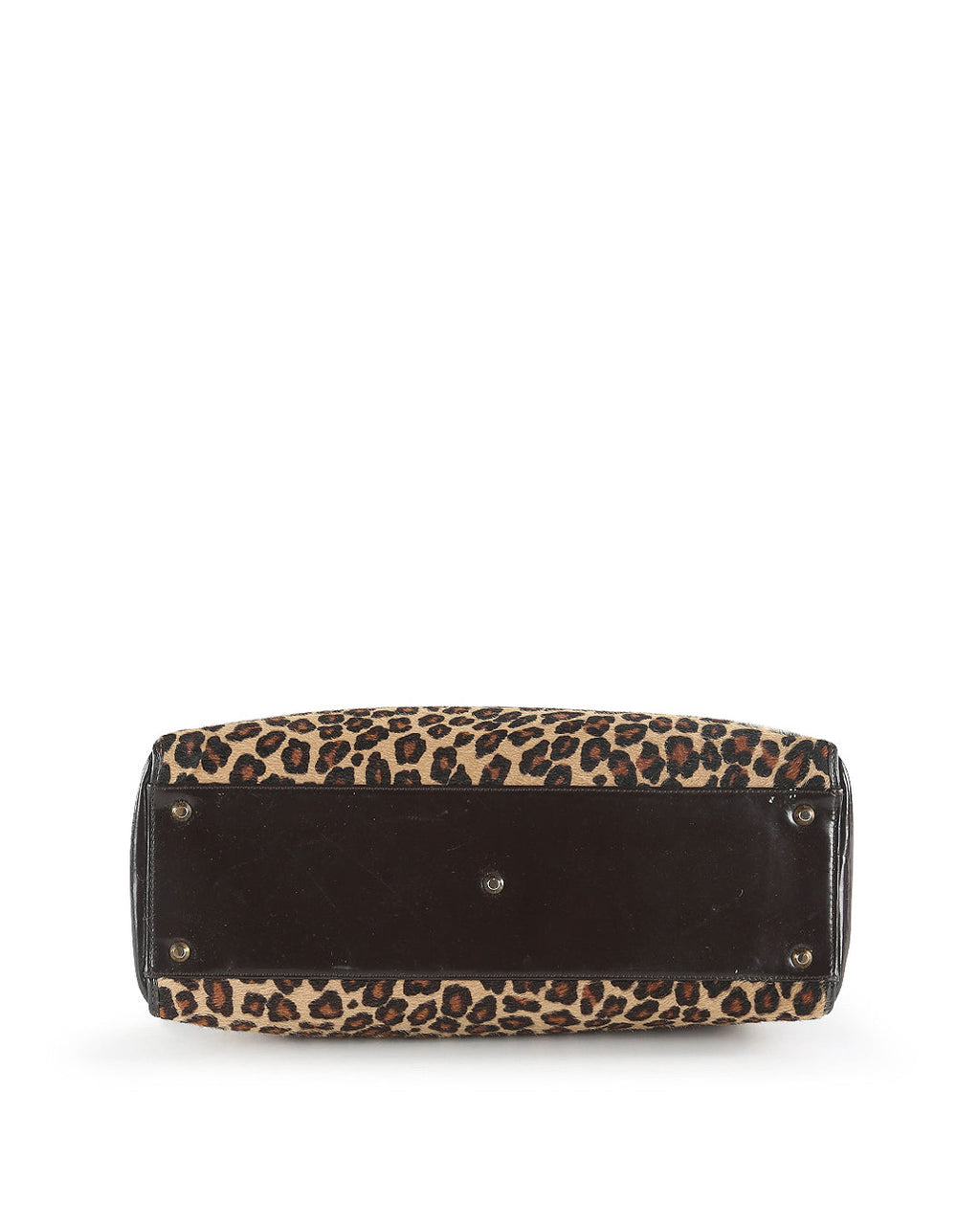 CHRISTIAN DIOR Leopard Print Pony Hair Lady Dior Bag
