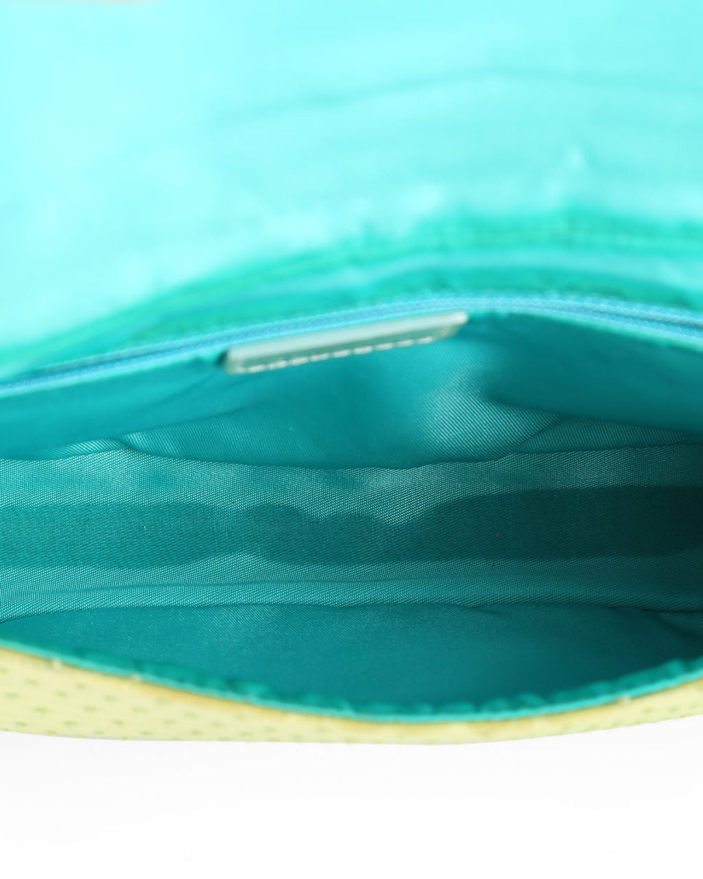 CHRISTIAN DIOR Pistachio Canvas Shoulder Bag With Beads