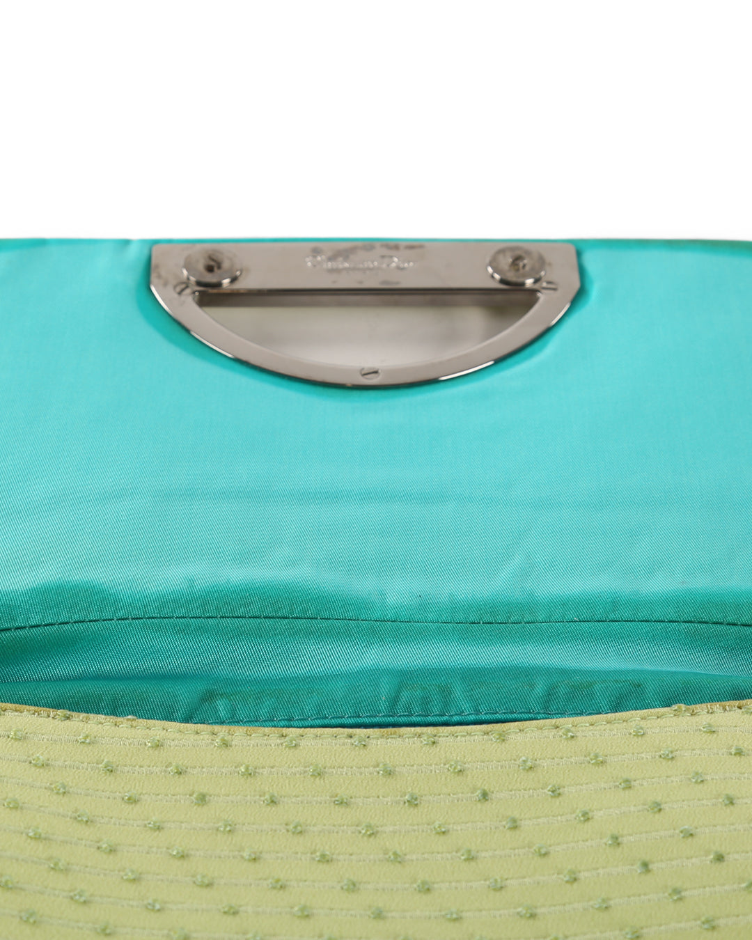 CHRISTIAN DIOR Pistachio Canvas Shoulder Bag With Beads