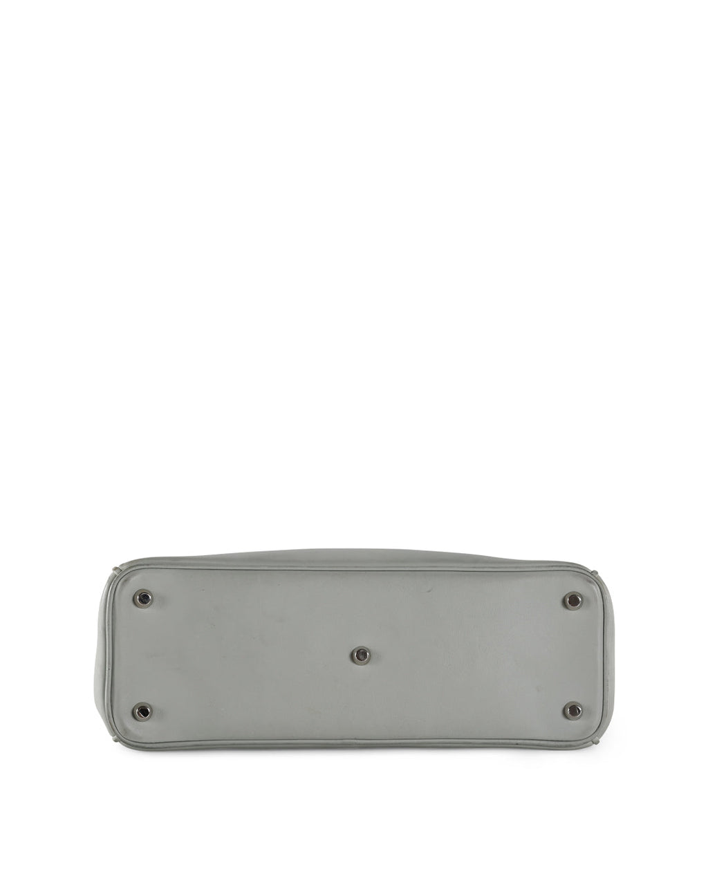 CHRISTIAN DIOR Light Grey Leather Medium Diorissimo Tote Bag