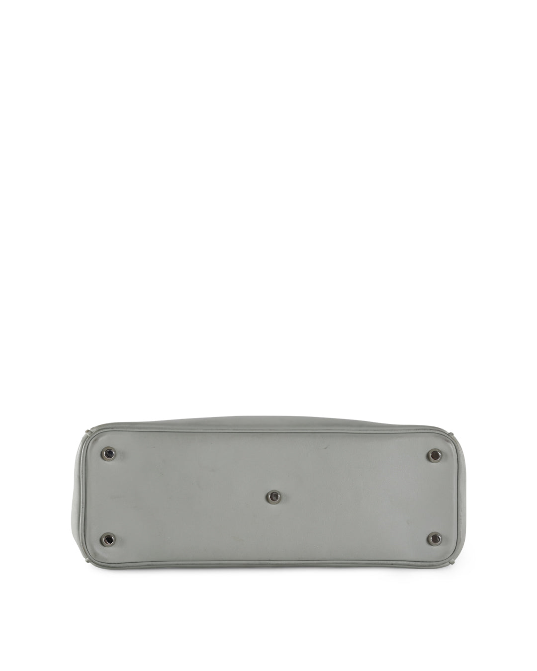 CHRISTIAN DIOR Light Grey Leather Medium Diorissimo Tote Bag