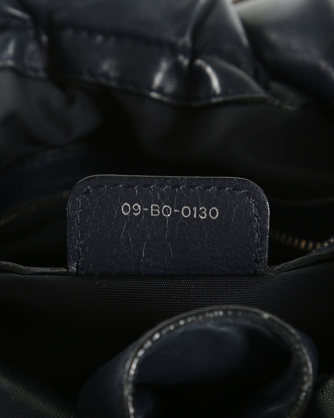 CHRISTIAN DIOR Navy Blue Cannage Leather Le Trente Hobo Bag