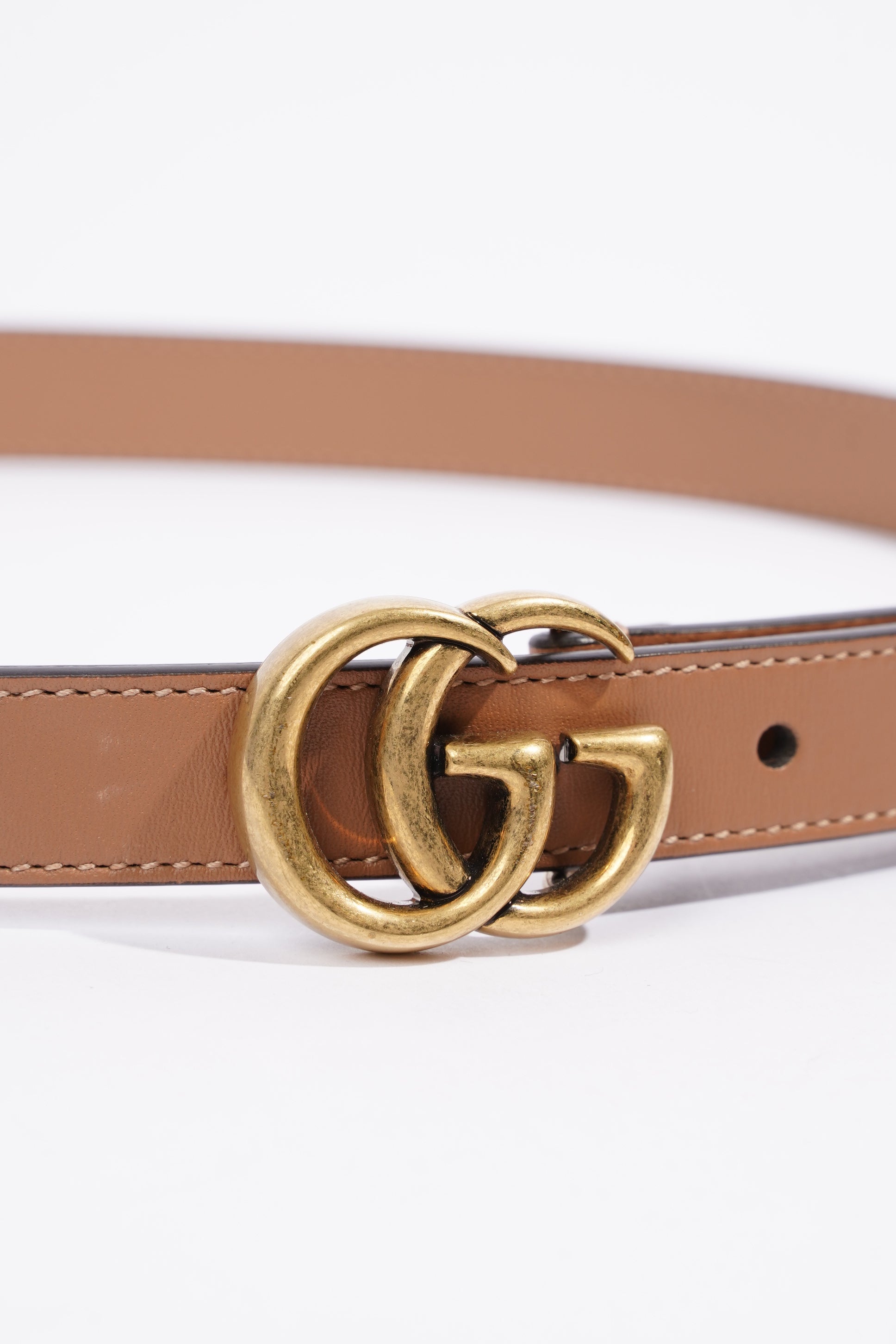 Gucci Marmont Belt Tan Leather 75cm 30"