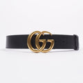 Gucci Marmont GG Belt Black / Gold Leather 75cm / 30"