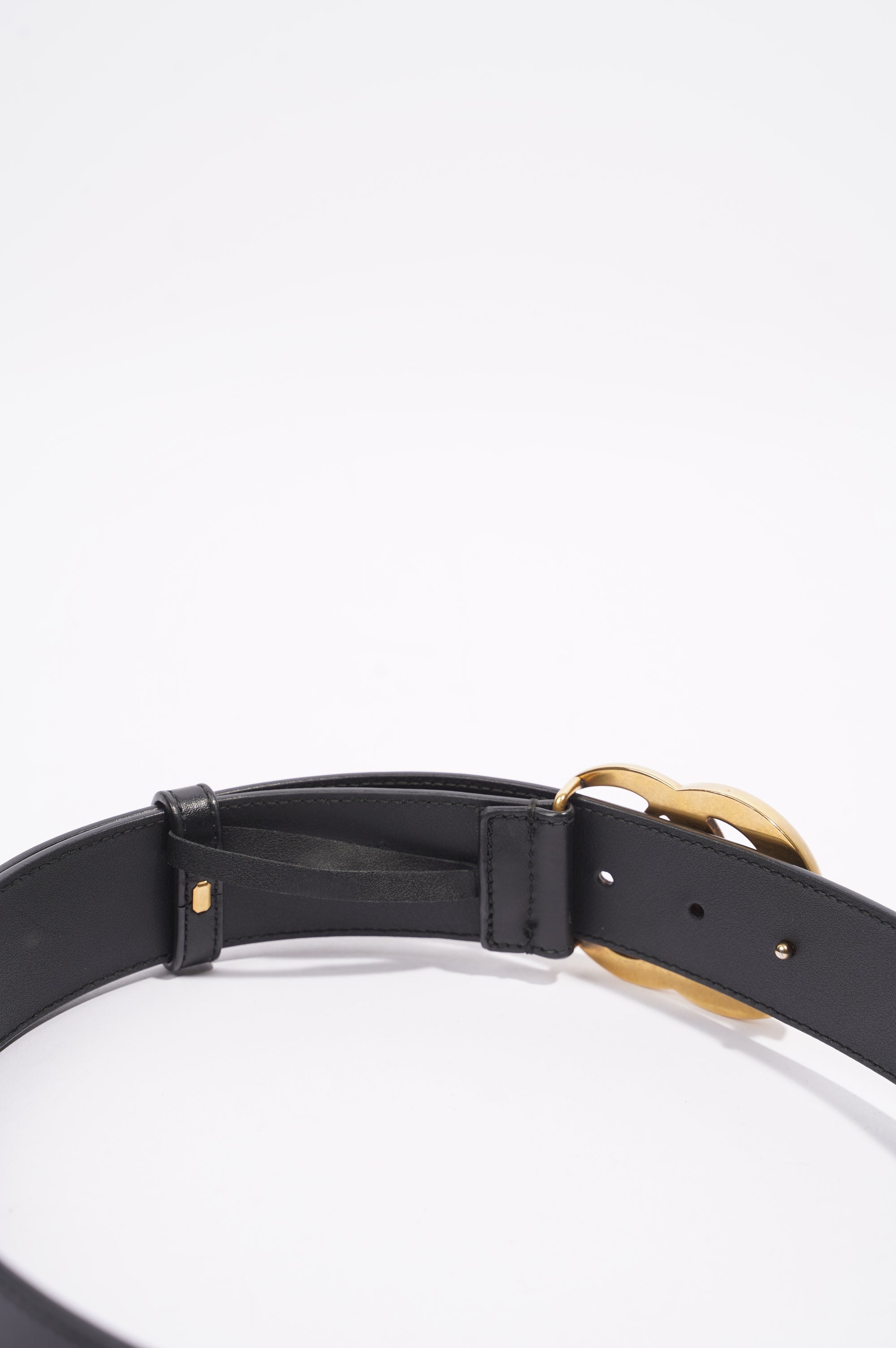 Gucci Marmont GG Belt Black / Gold Leather 75cm / 30"