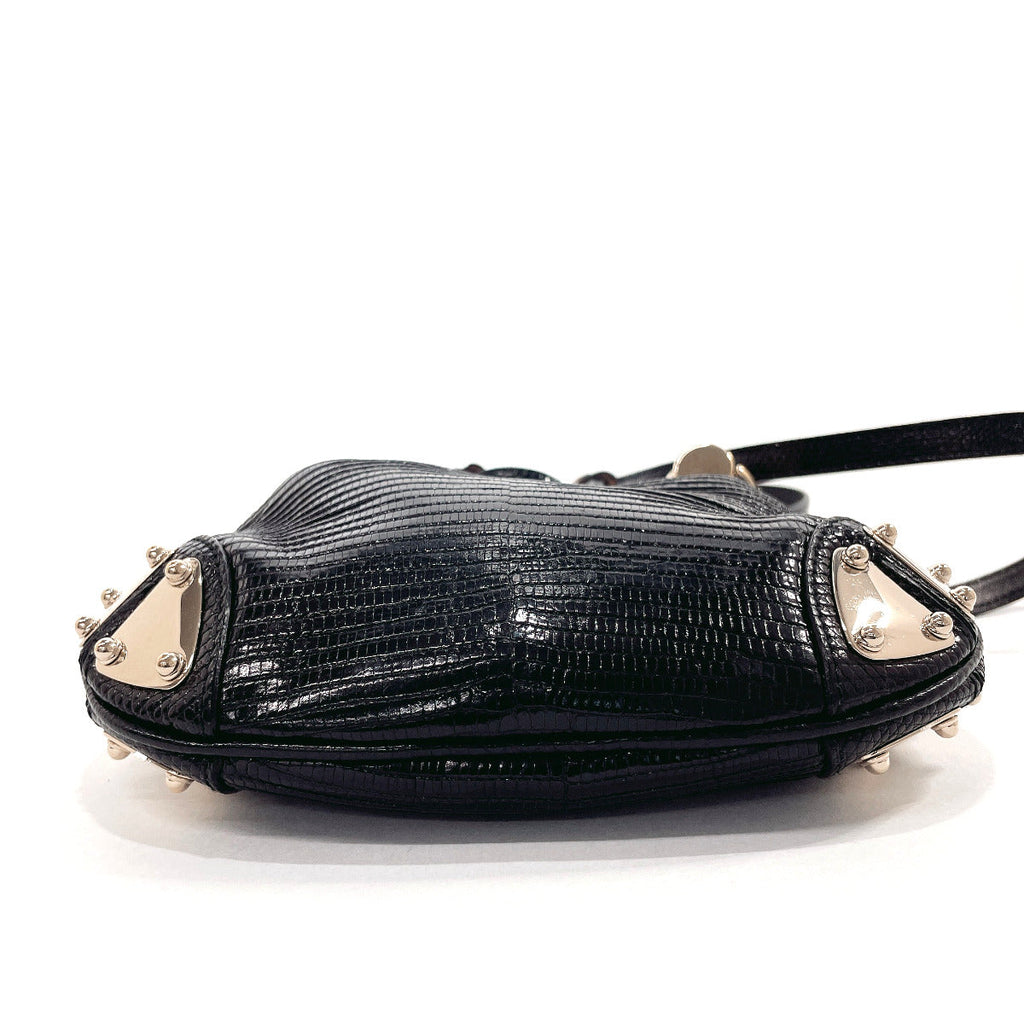 GUCCI Handbag 197051 indy tassel 2WAY leather Black Women Used