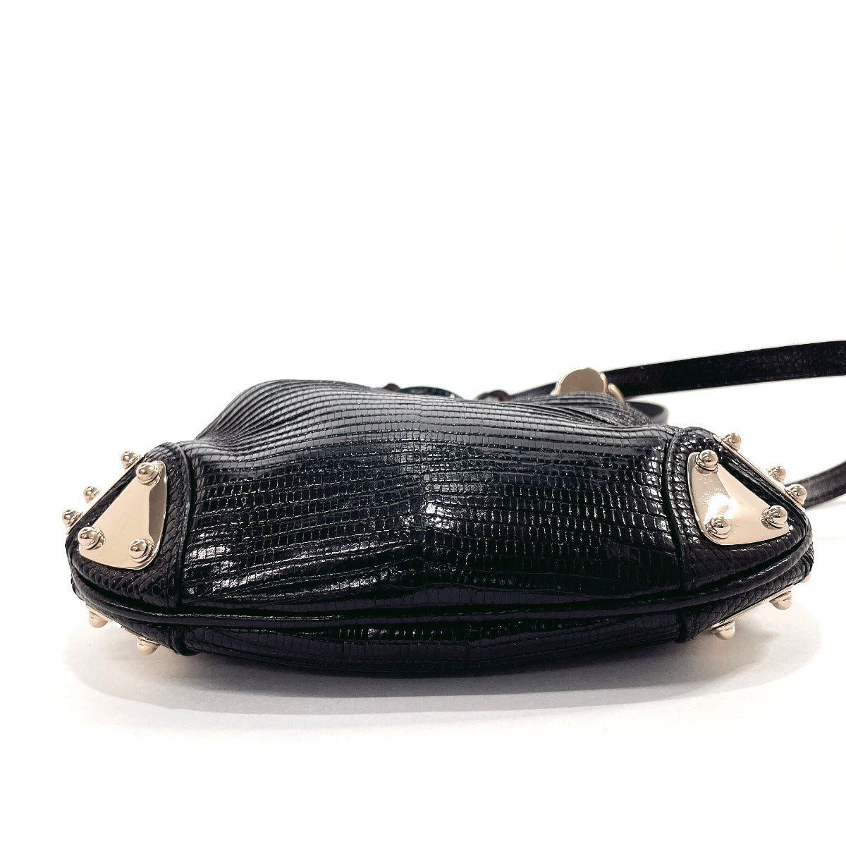 GUCCI Handbag 197051 indy tassel 2WAY leather Black Women Used